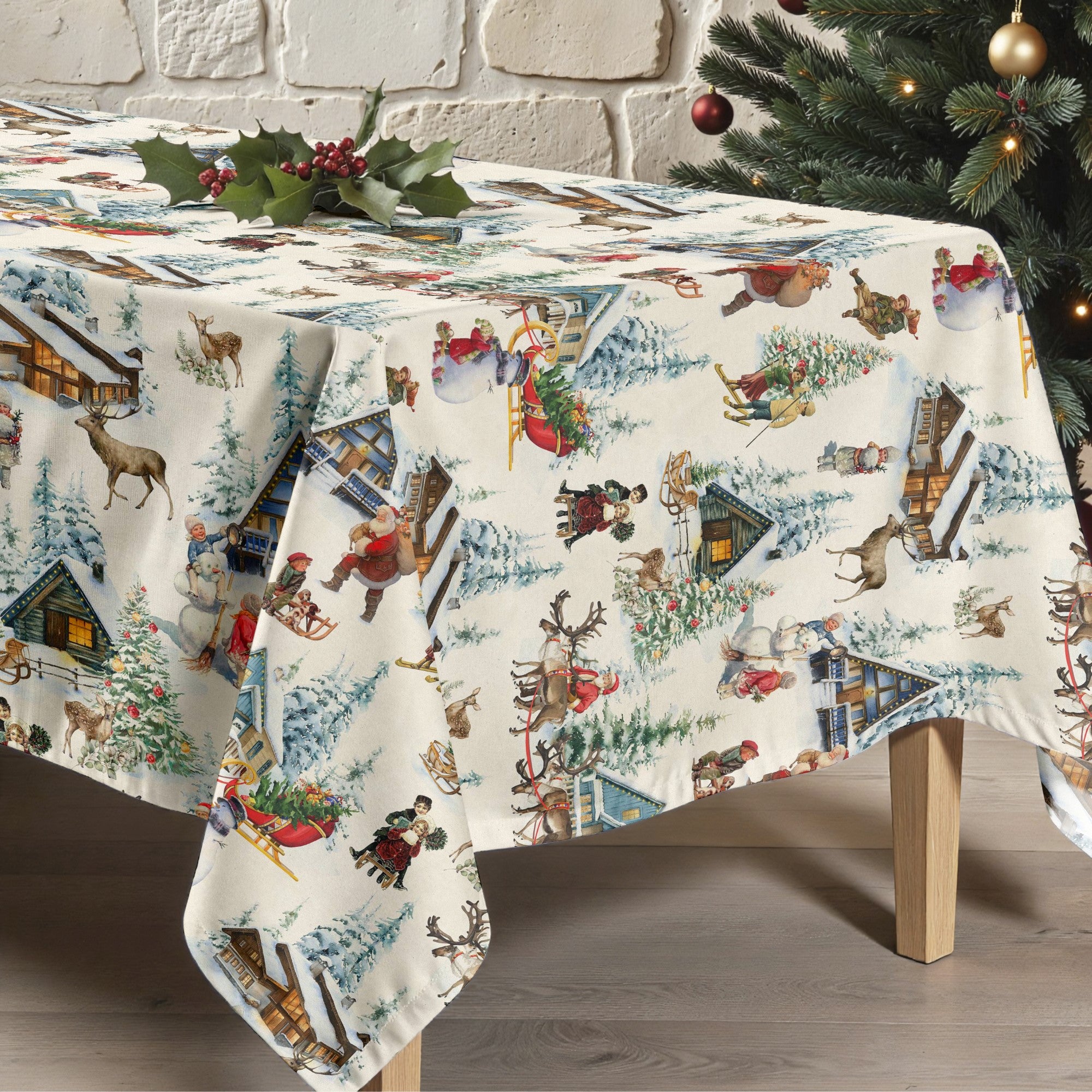 Mantel de tela Christmas Landscape 1