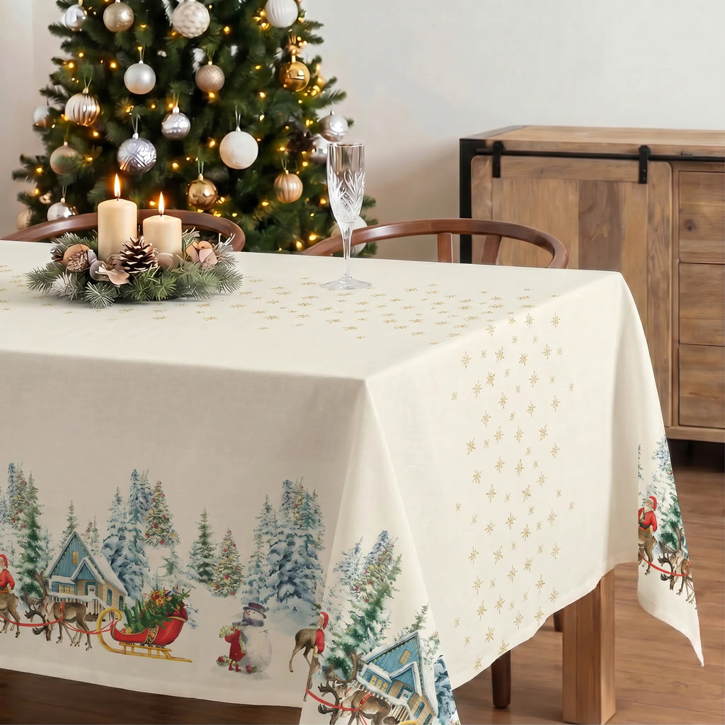 Mantel antimanchas Christmas landscape 101