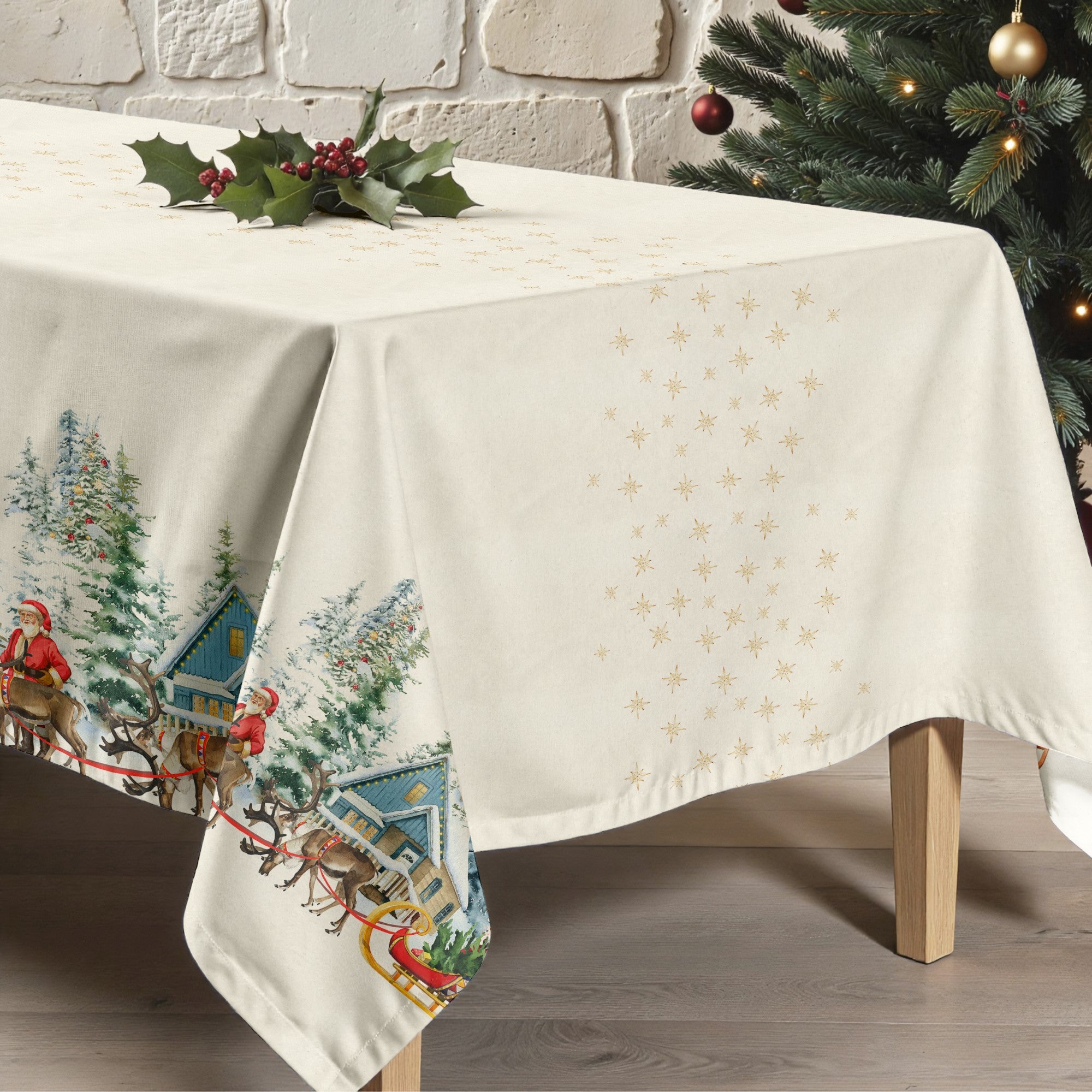 Mantel antimanchas Christmas landscape 101