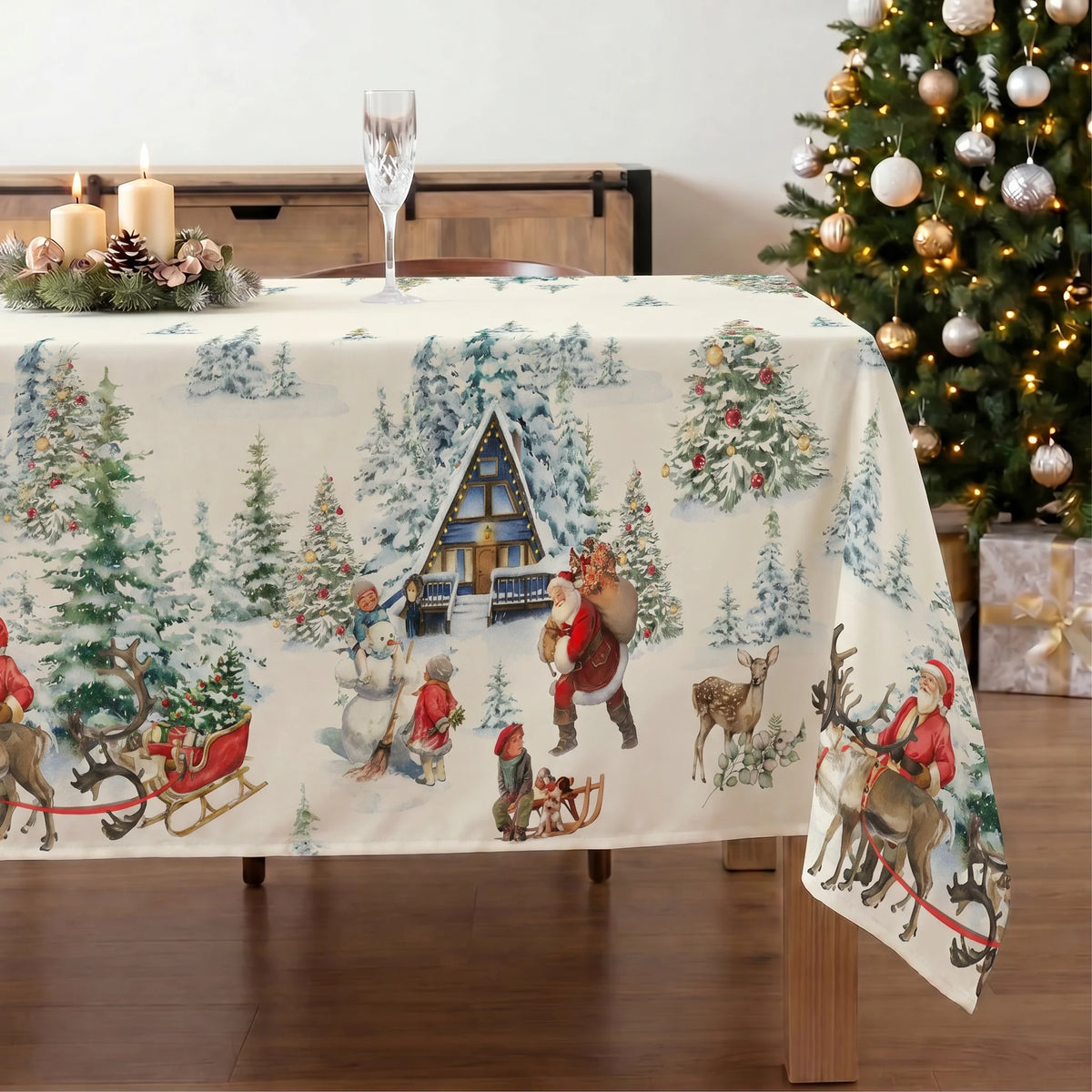 Mantel de tela Christmas Landscape