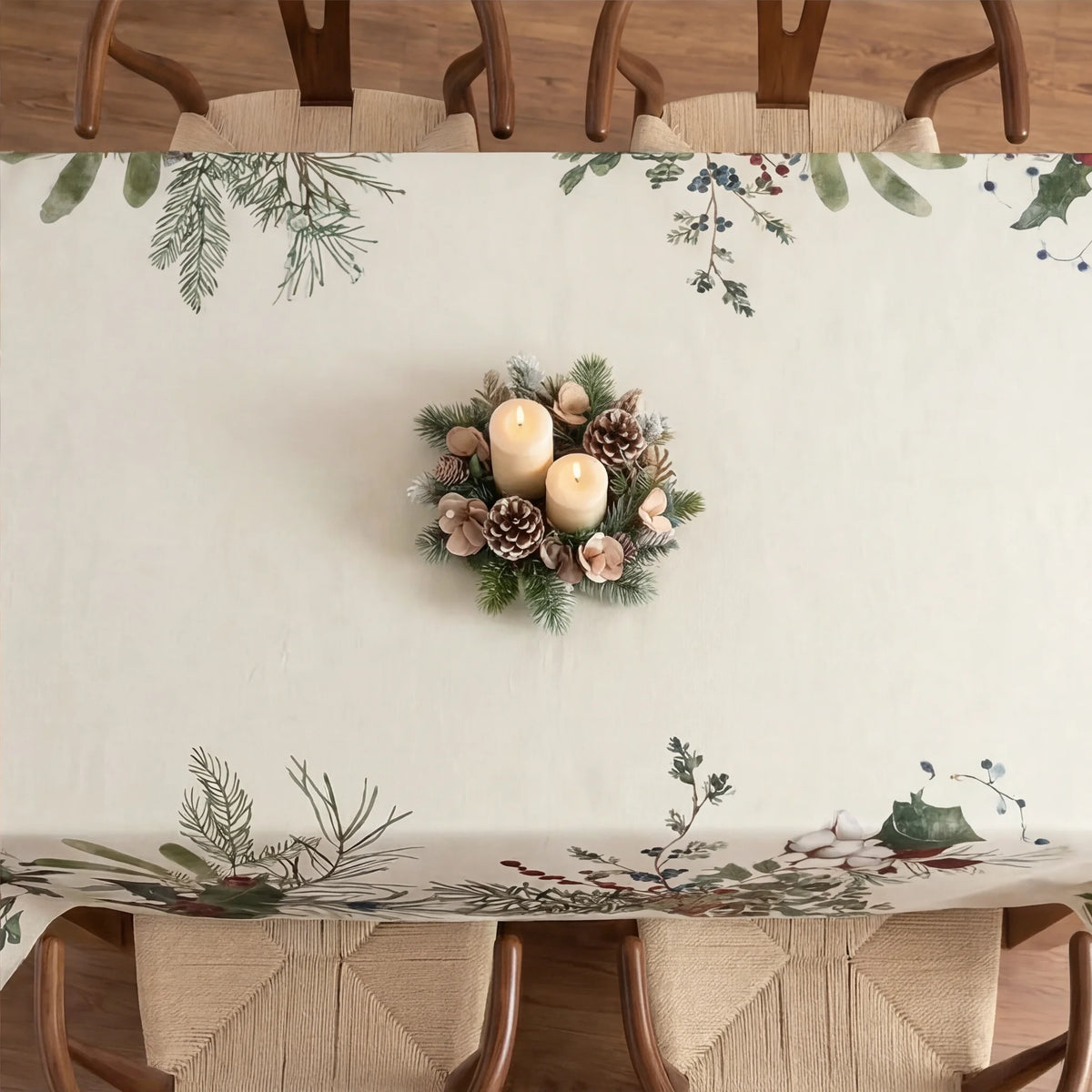 Mantel antimanchas Christmas Muérdago