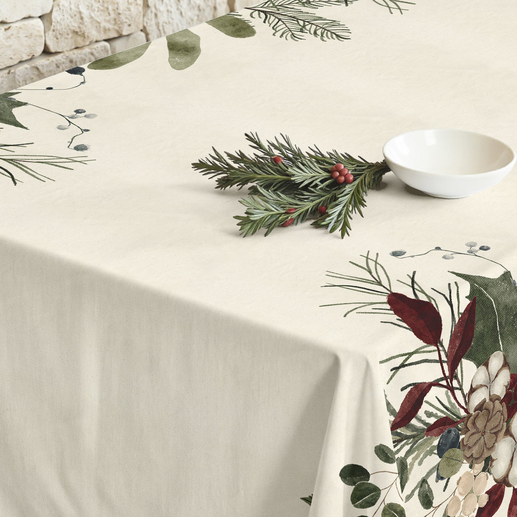 Mantel de tela Christmas Muérdago
