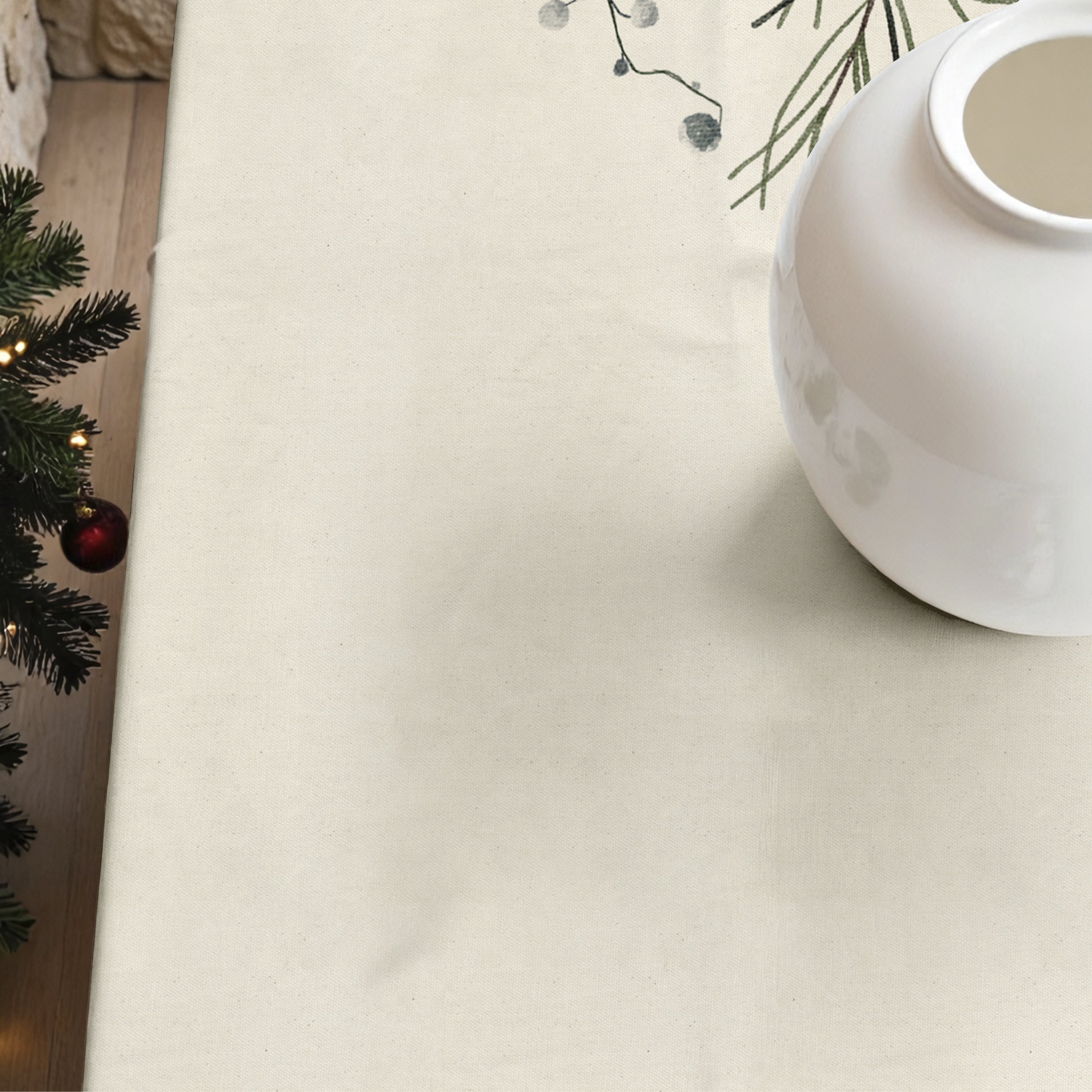 Mantel de tela Christmas Muérdago