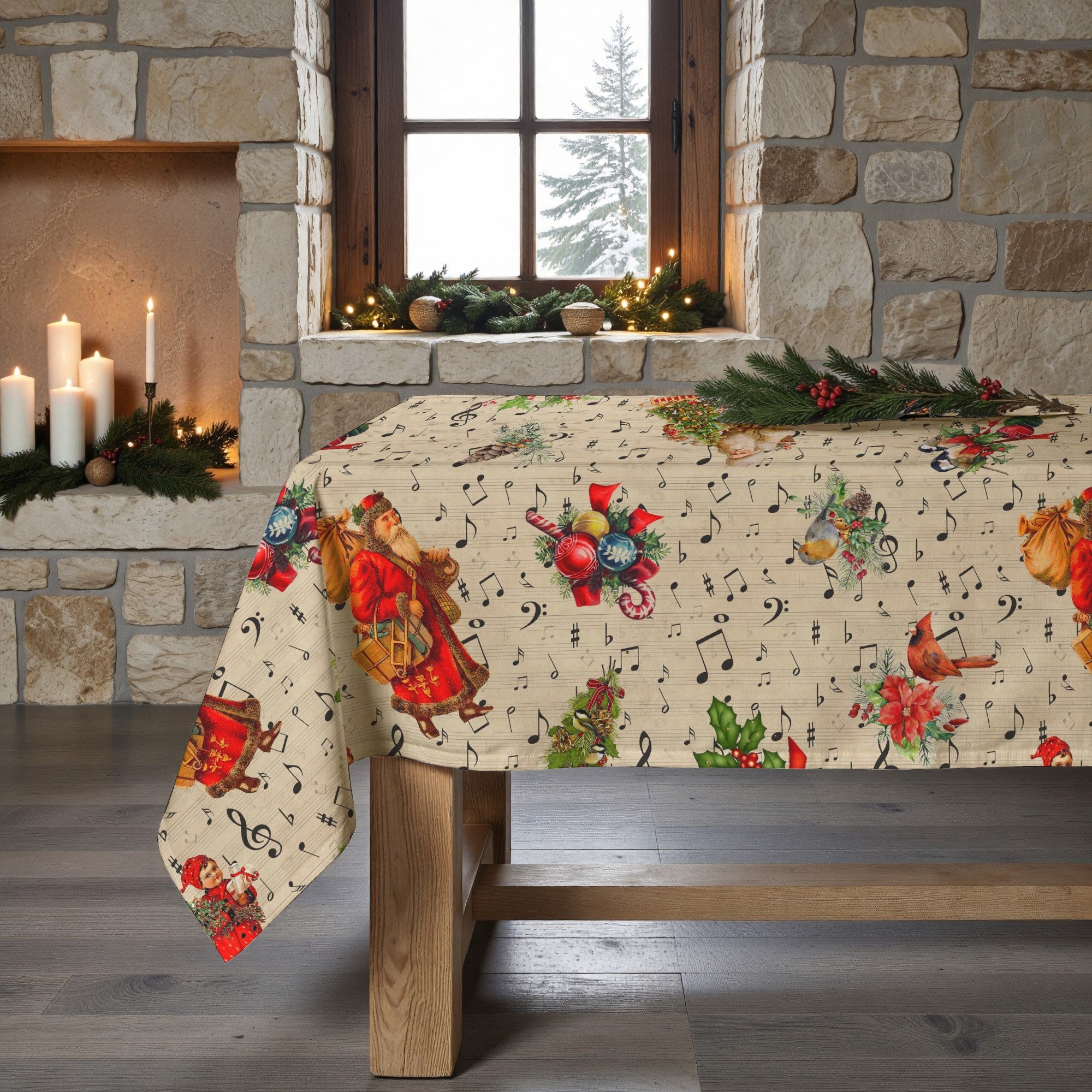 Mantel antimanchas Christmas Partitura