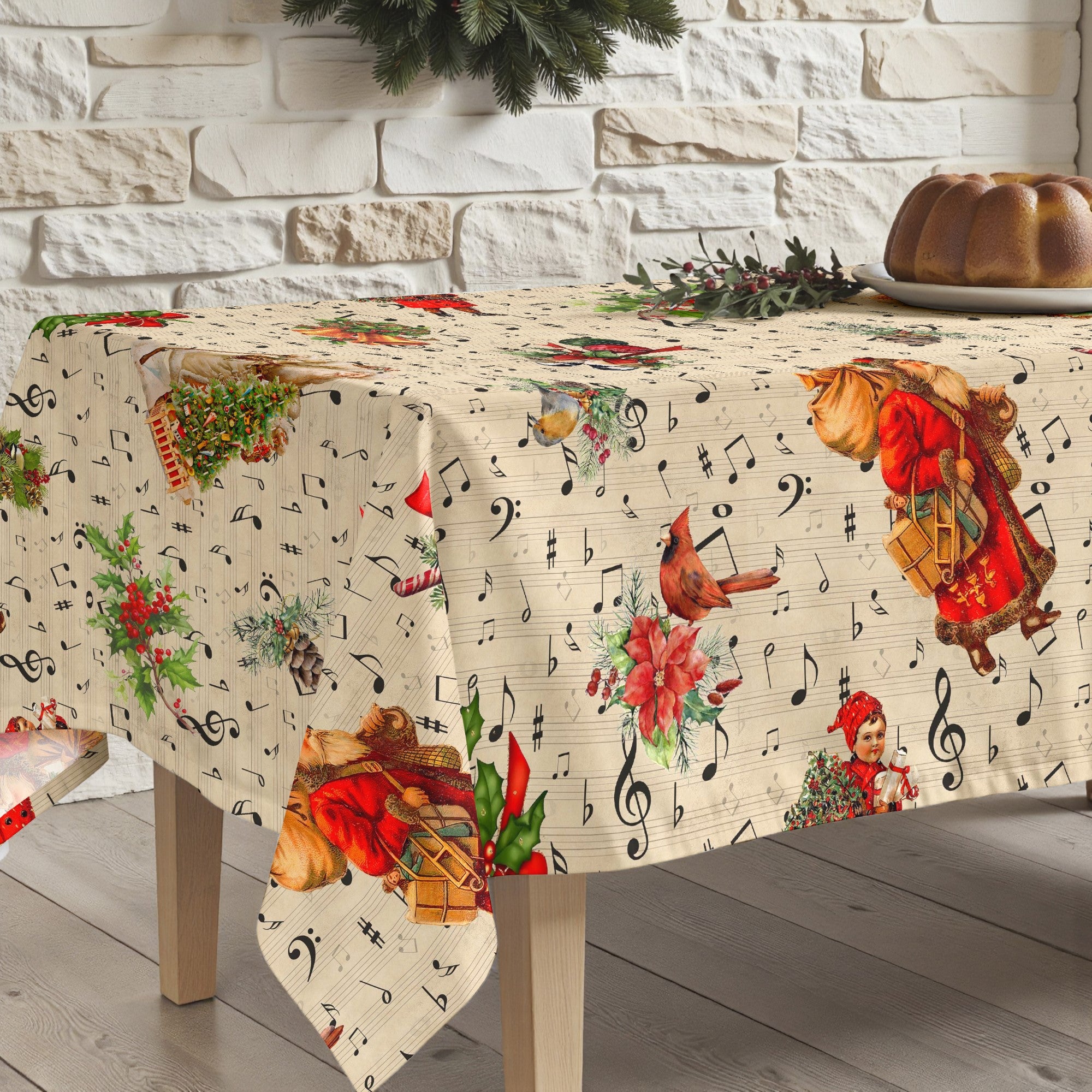 Mantel antimanchas Christmas Partitura