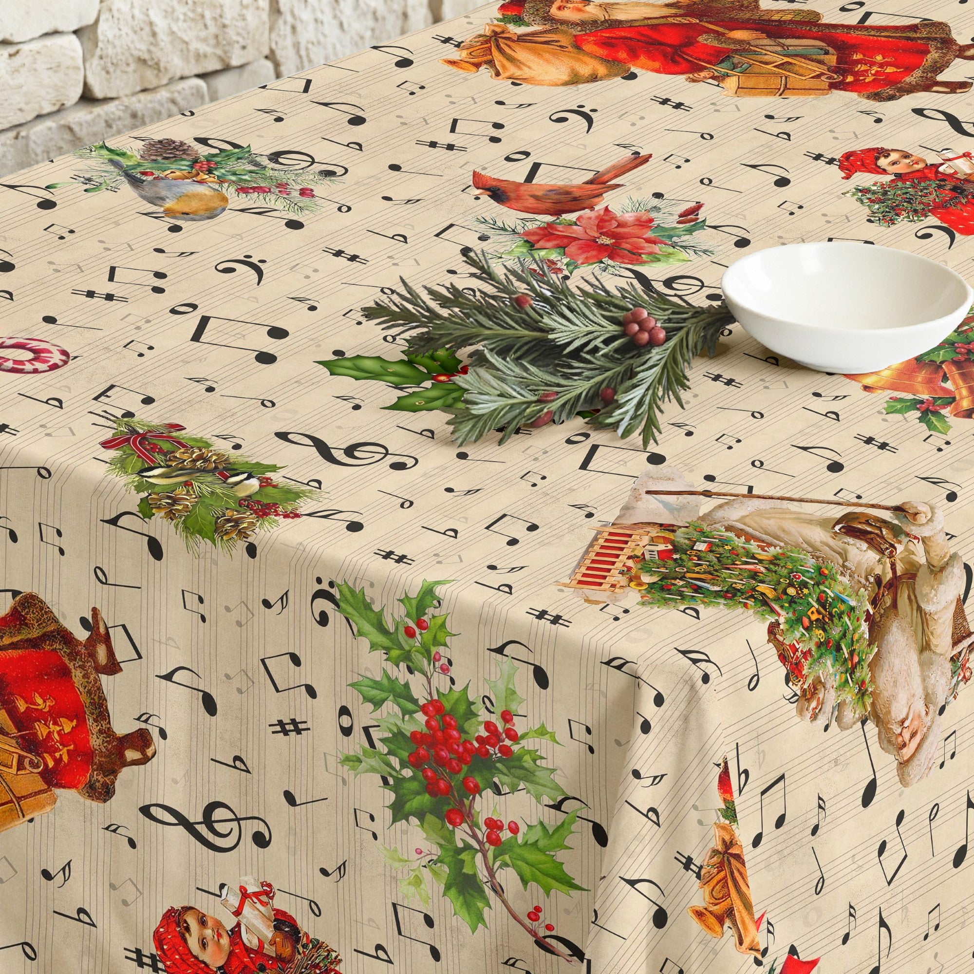 Mantel antimanchas Christmas Partitura