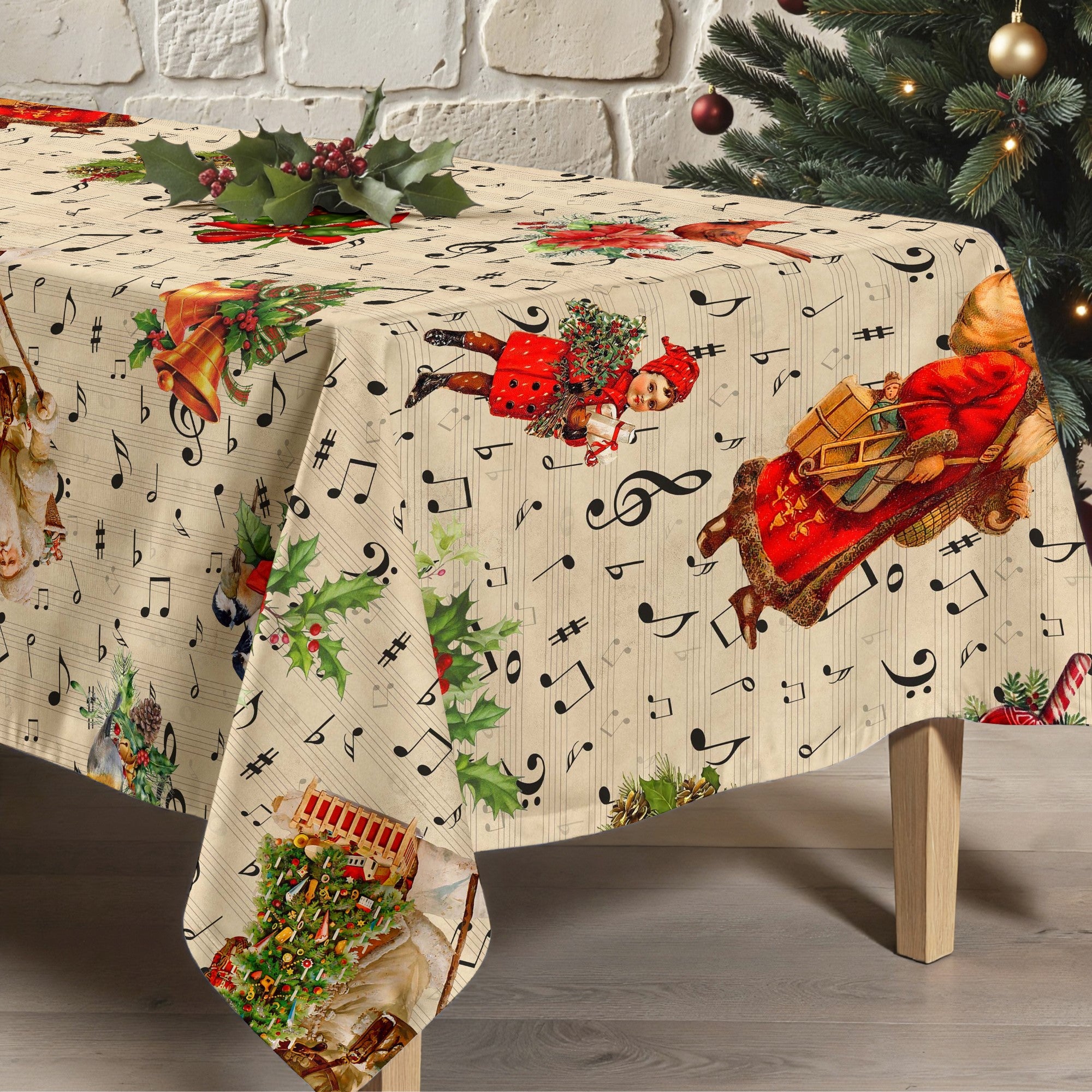 Mantel antimanchas Christmas Partitura