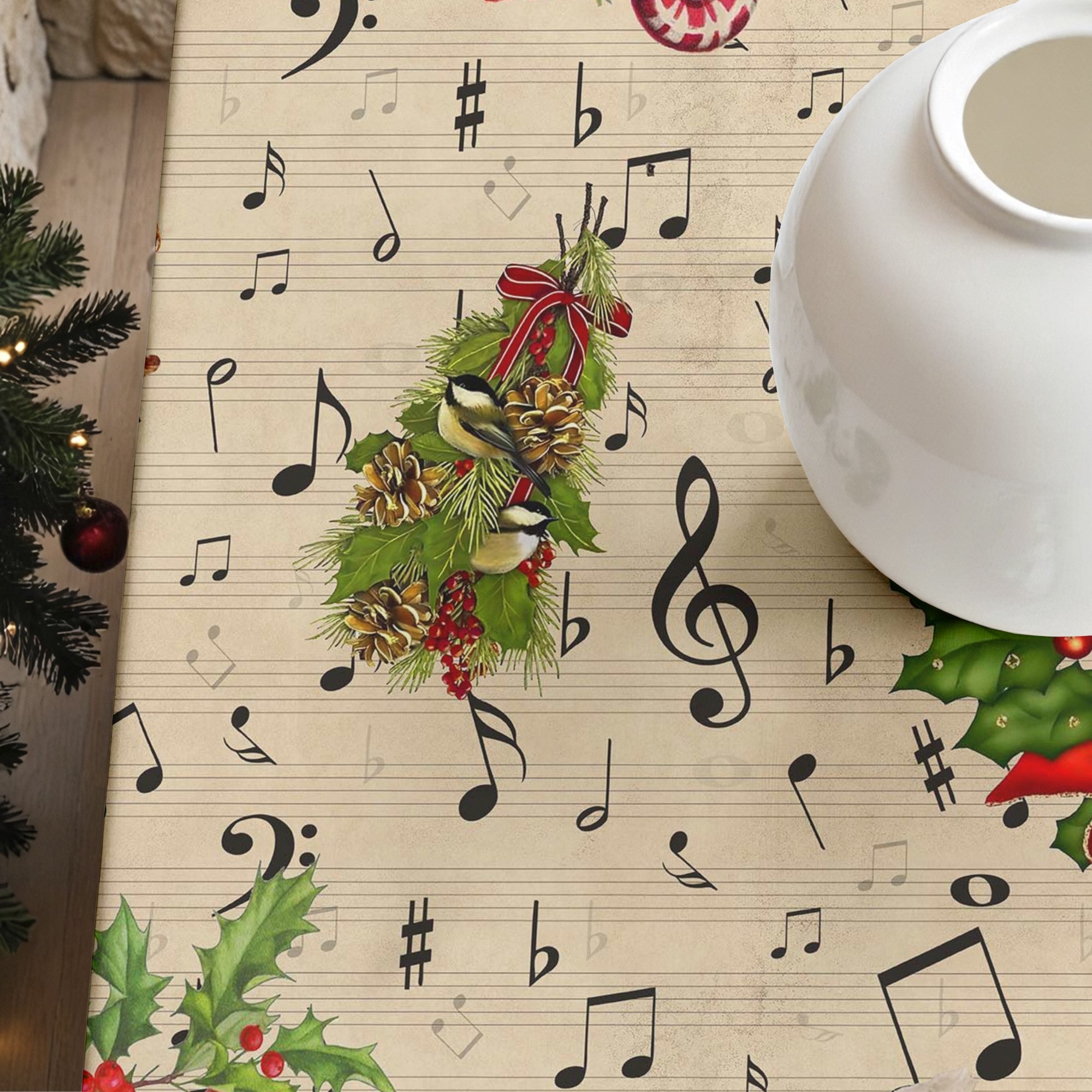 Mantel antimanchas Christmas Partitura