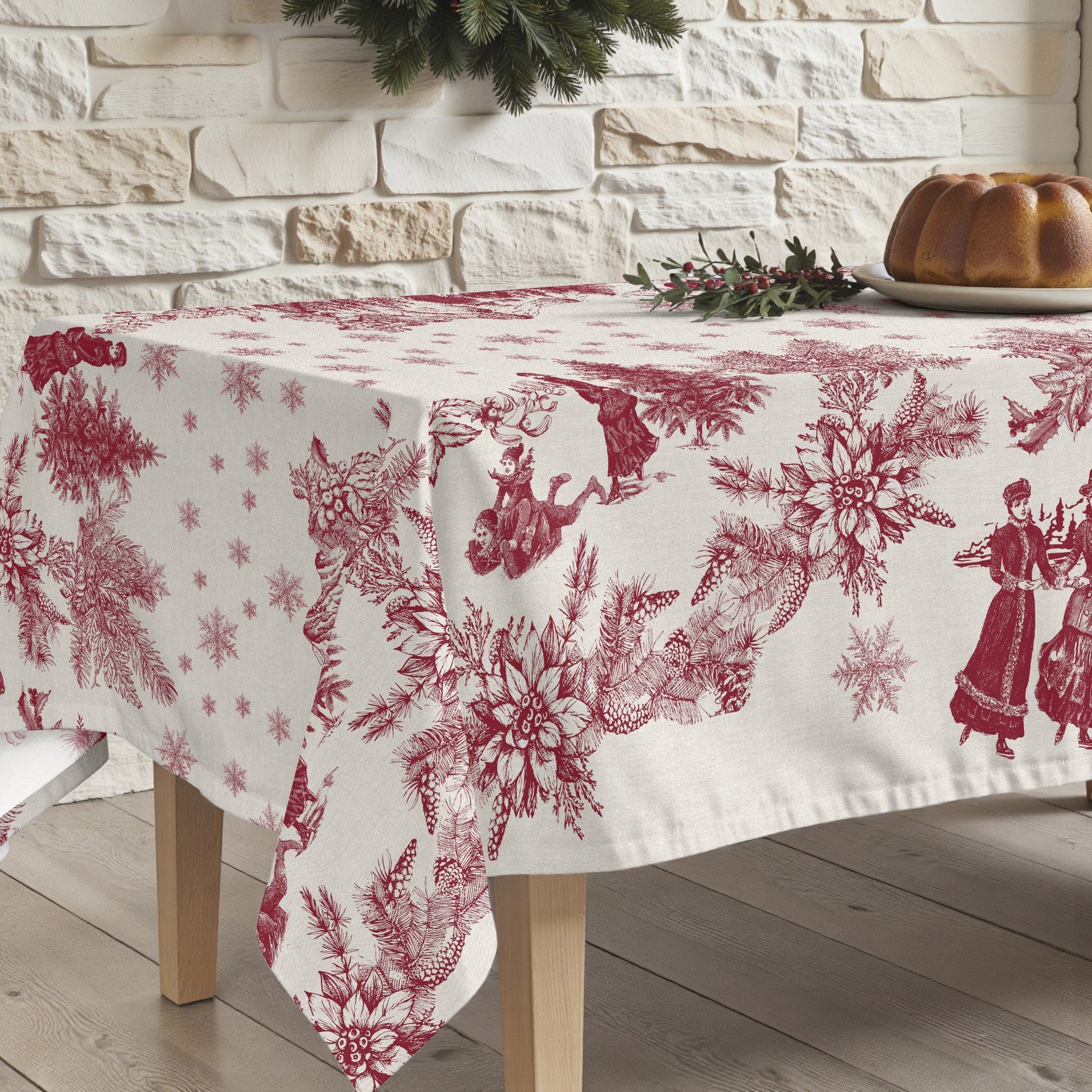 Mantel antimanchas Christmas Toile