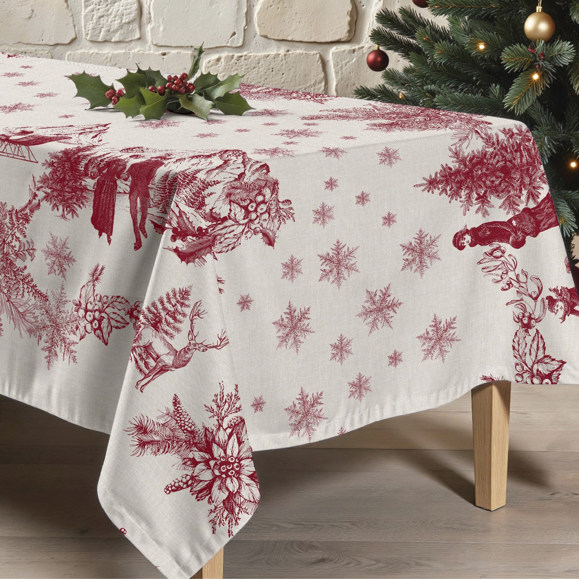 Mantel antimanchas Christmas Toile