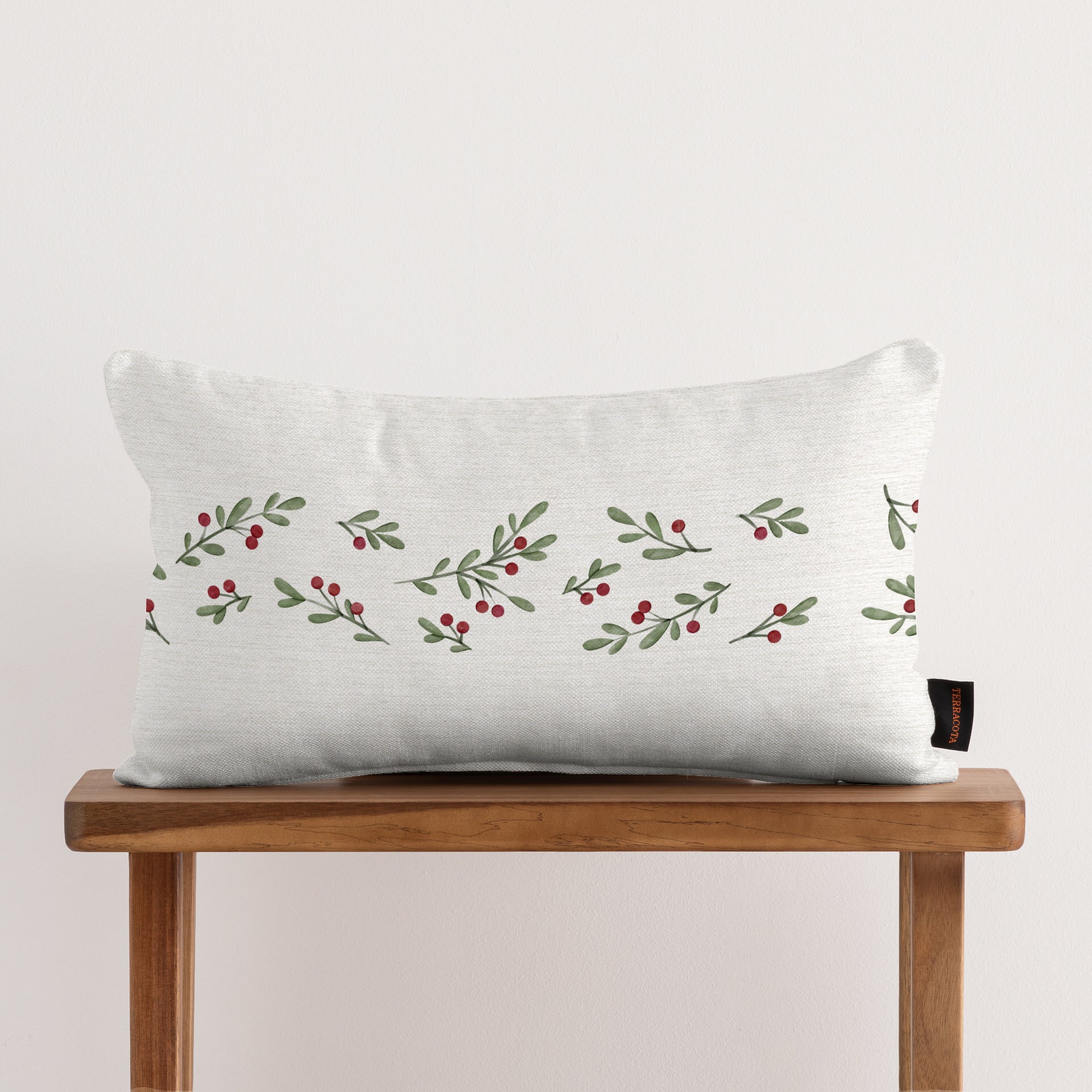 Funda de cojín 100% algodón Christmas Twig C 30x50 cm