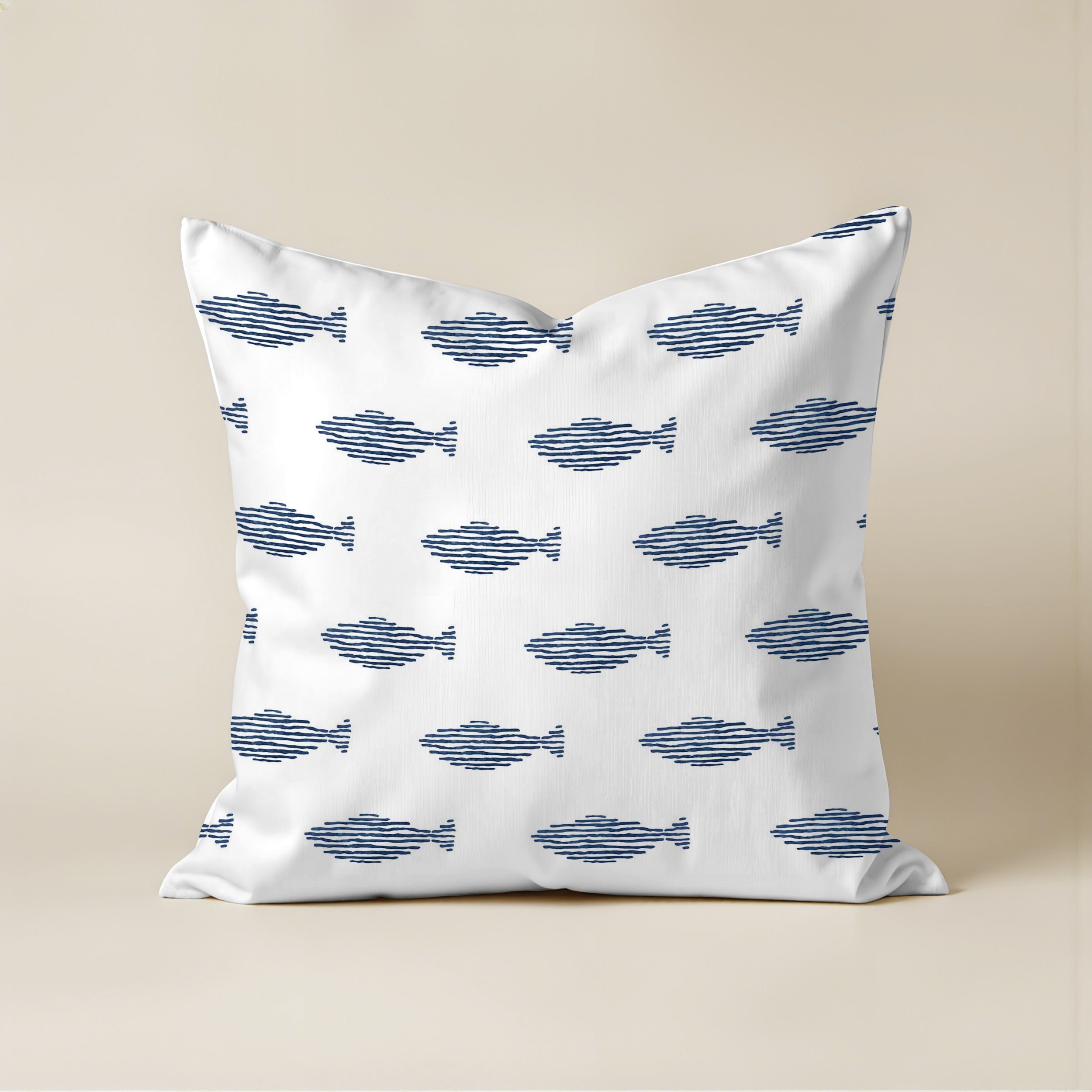 Funda de cojín Coord Marino Peces Red. 45x45 cm