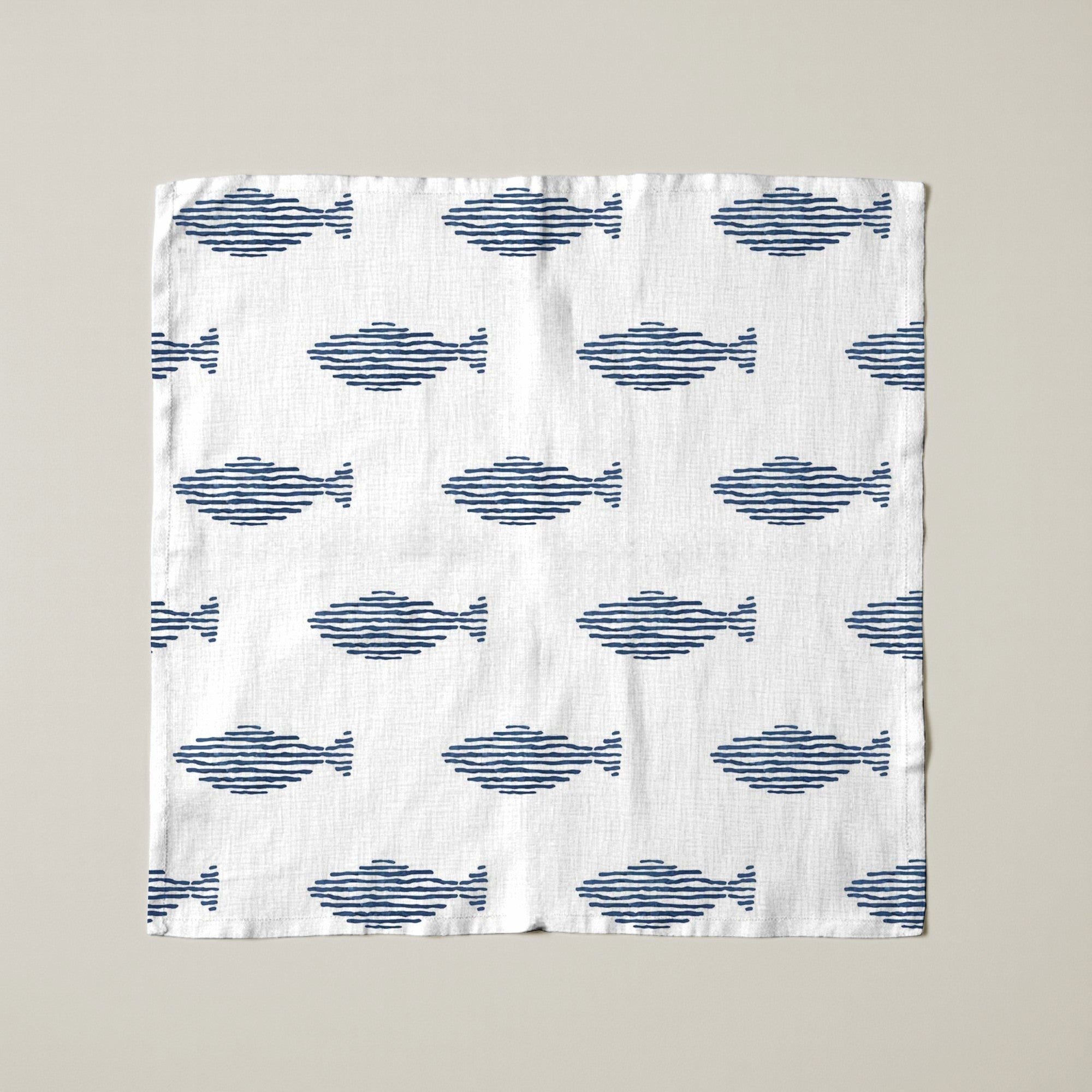 Pack 2 unidades servilletas Coord Marino Peces Red. 43x43 cm
