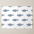 Pack 2 unidades mantel individual antimanchas Coord Marino Peces Red. 35x50 cm
