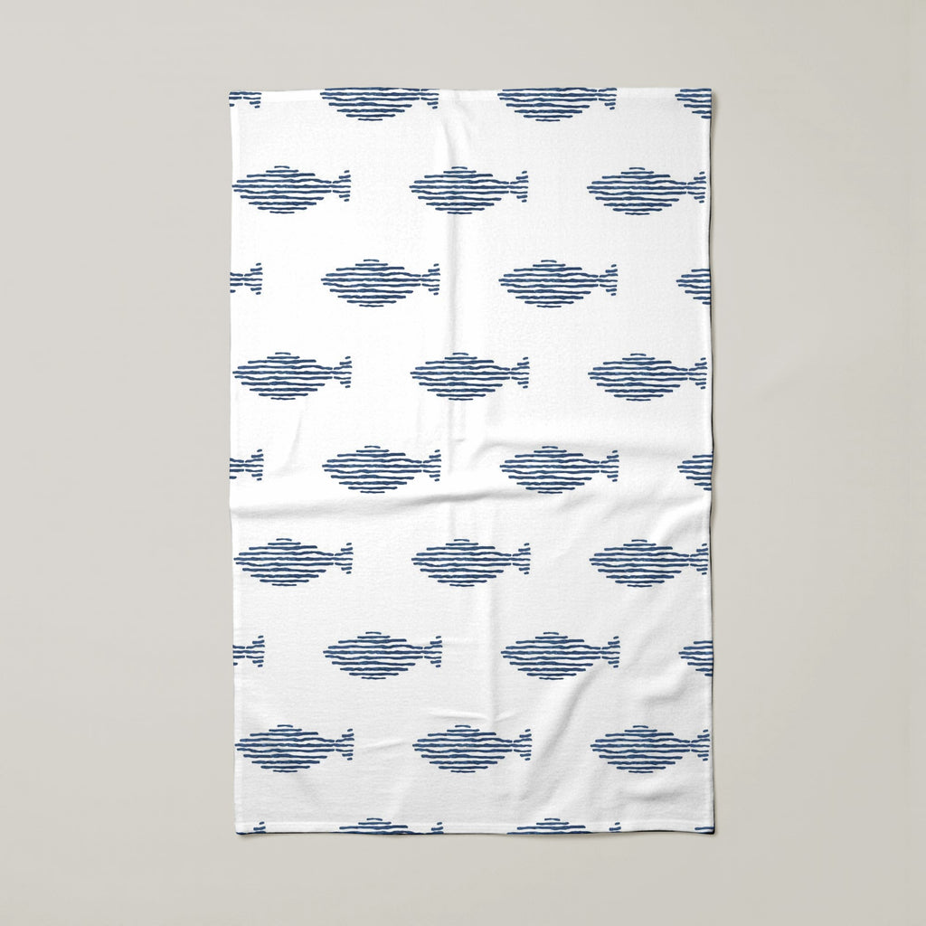 Pack 2 unidades paño de cocina Coord Marino Peces Red. 44x60 cm