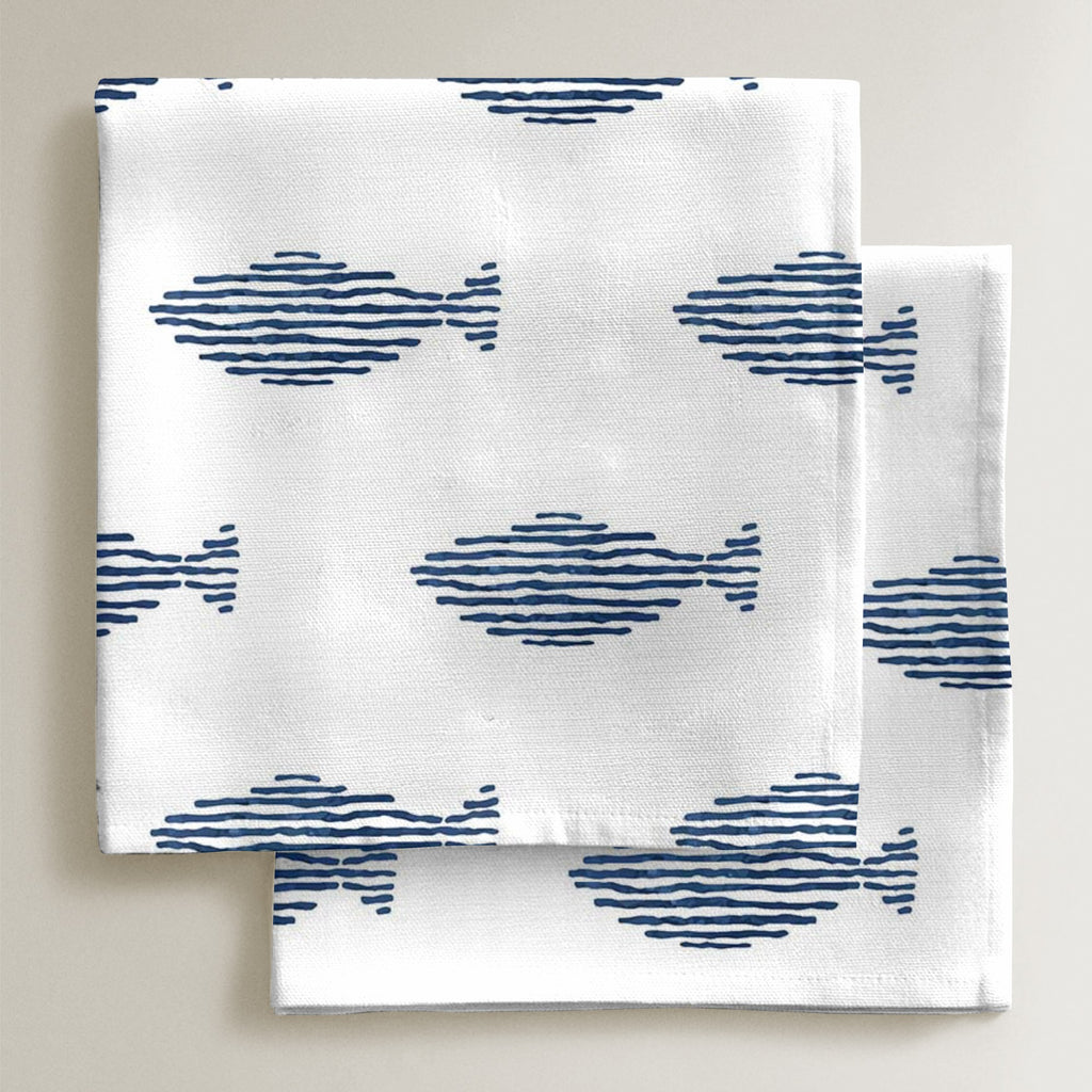 Pack 2 unidades servilletas Coord Marino Peces Red. 43x43 cm