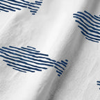 Camino de mesa 100% algodón Coord Marino Peces Red. 50x150 cm