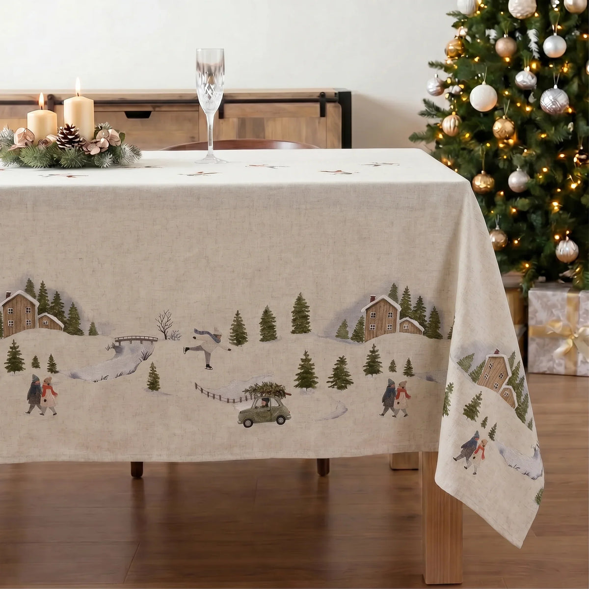 Mantel resinado antimanchas 100% algodón Copina 17