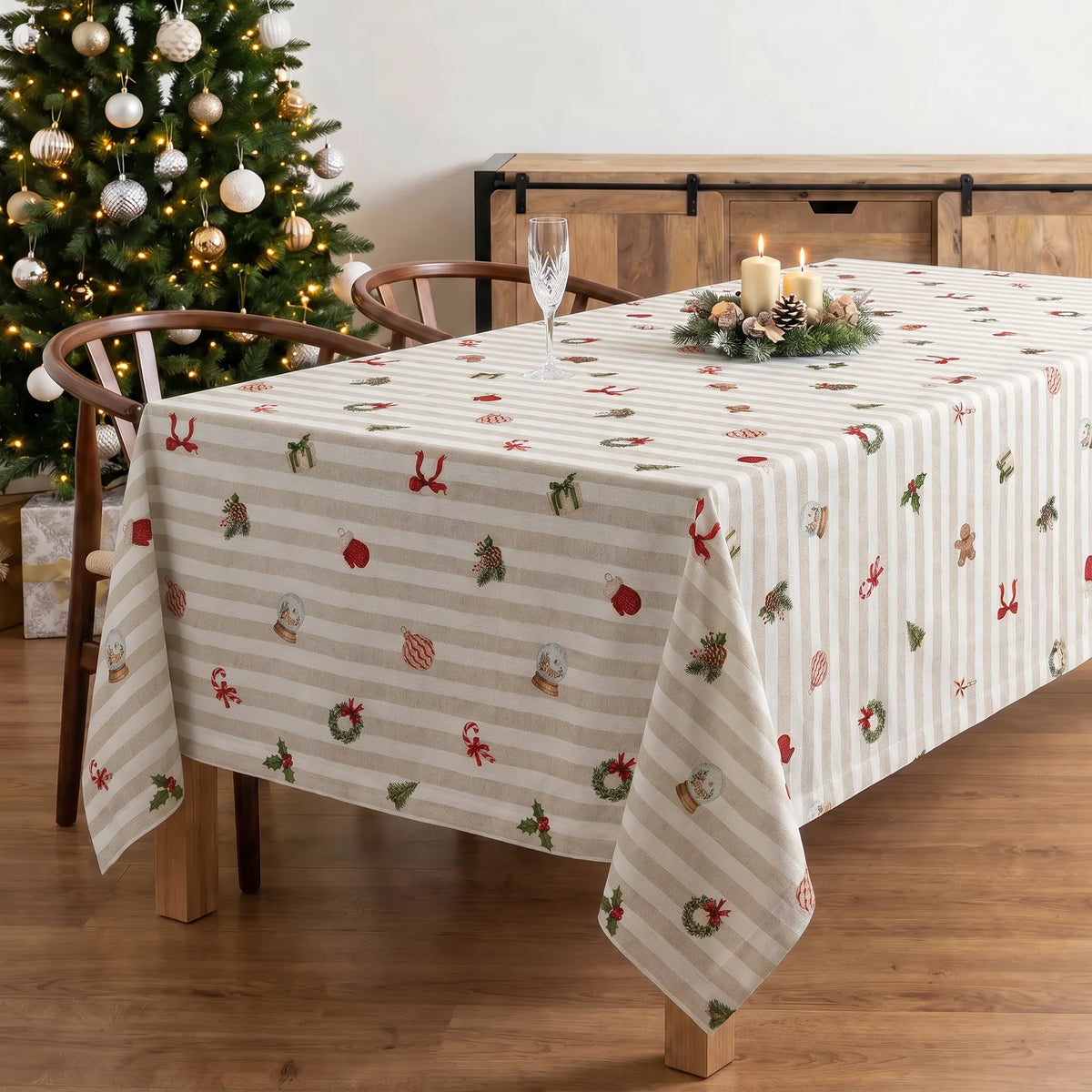 Mantel resinado antimanchas 100% algodón Copina 3