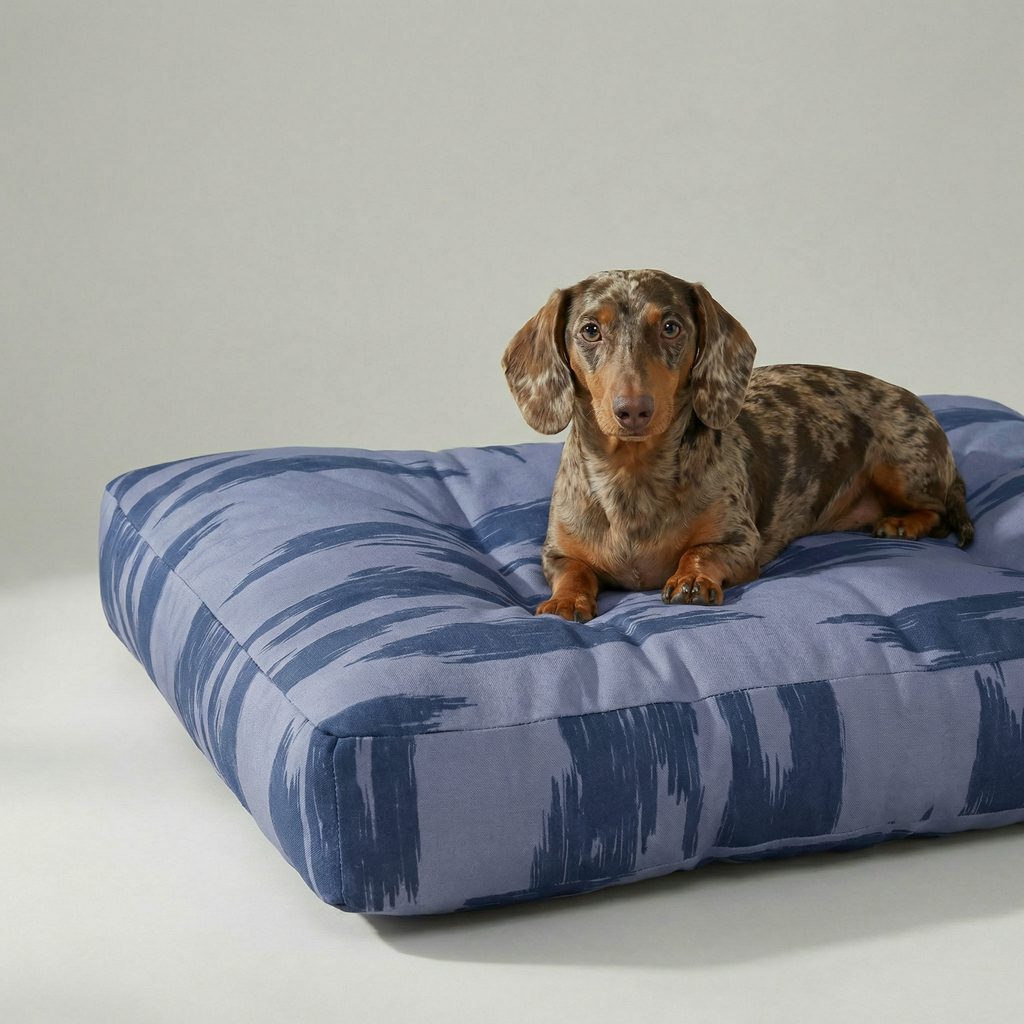 Cama para mascota gruesa y acolchada con acabado antimanchas Mahón Azul Marino