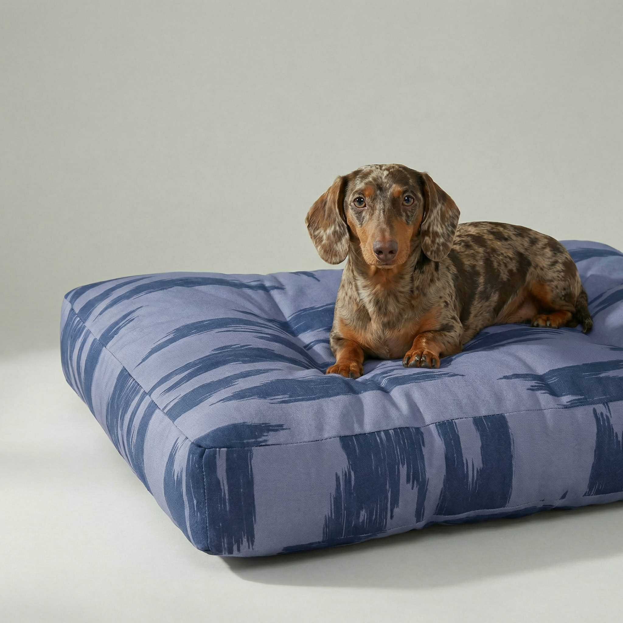 Cama para mascota gruesa y acolchada con acabado antimanchas Mahón Azul Marino
