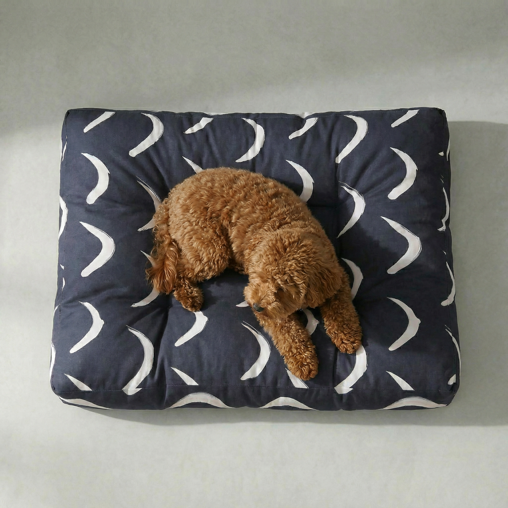 Cama para mascota gruesa y acolchada con acabado antimanchas Calella Azul
