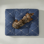 Cama para mascota gruesa y acolchada con acabado antimanchas Benicassim Marino