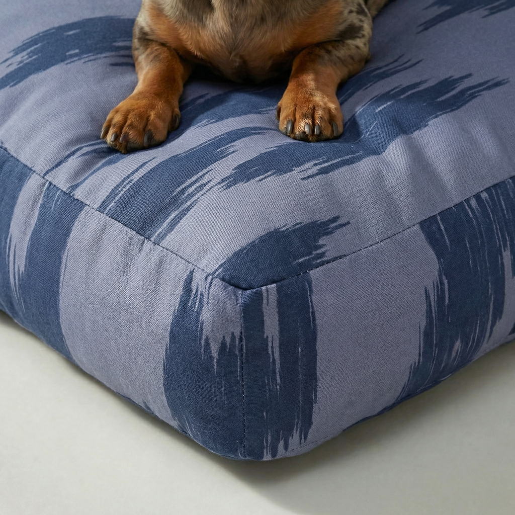 Cama para mascota gruesa y acolchada con acabado antimanchas Mahón Azul Marino