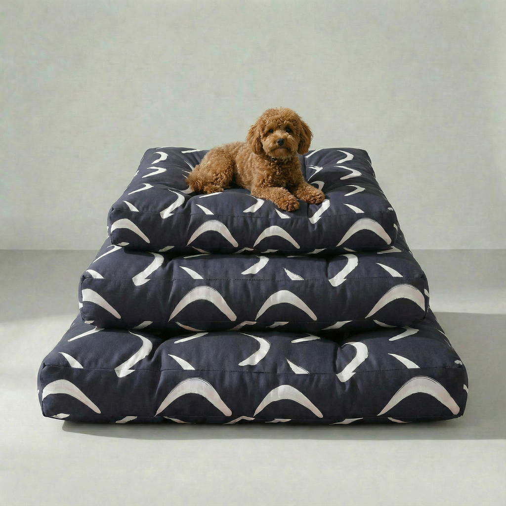 Cama para mascota gruesa y acolchada con acabado antimanchas Calella Azul