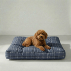 Cama para mascota gruesa y acolchada con acabado antimanchas Camilo Blue