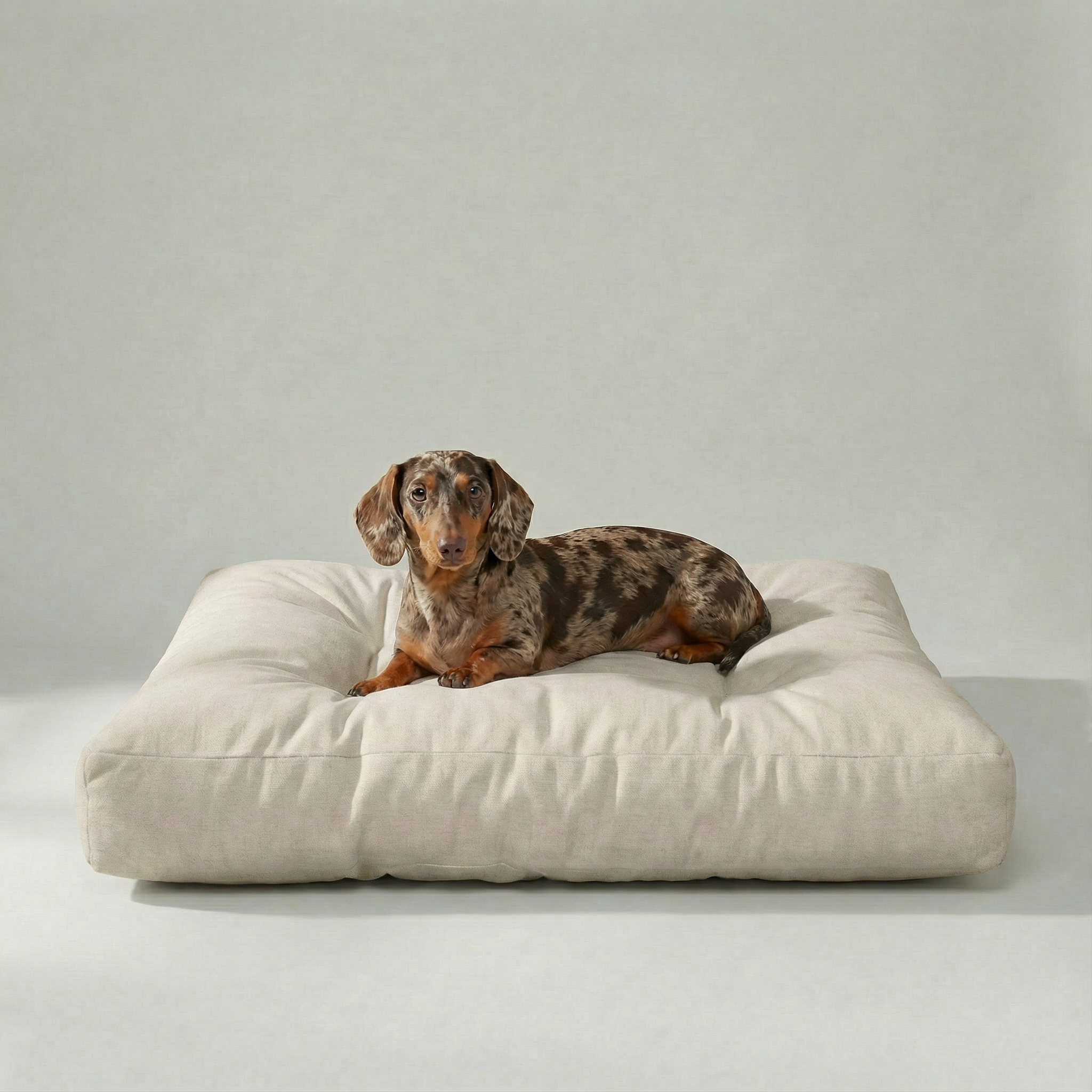Cama para mascota gruesa y acolchada con acabado antimanchas Liso Lino 101