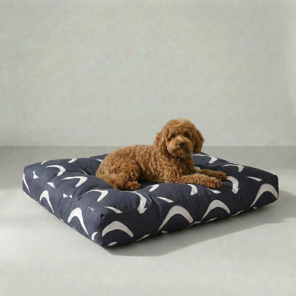 Cama para mascota gruesa y acolchada con acabado antimanchas Calella Azul