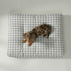 Cama para mascota gruesa y acolchada con acabado antimanchas Vichy Gris Claro
