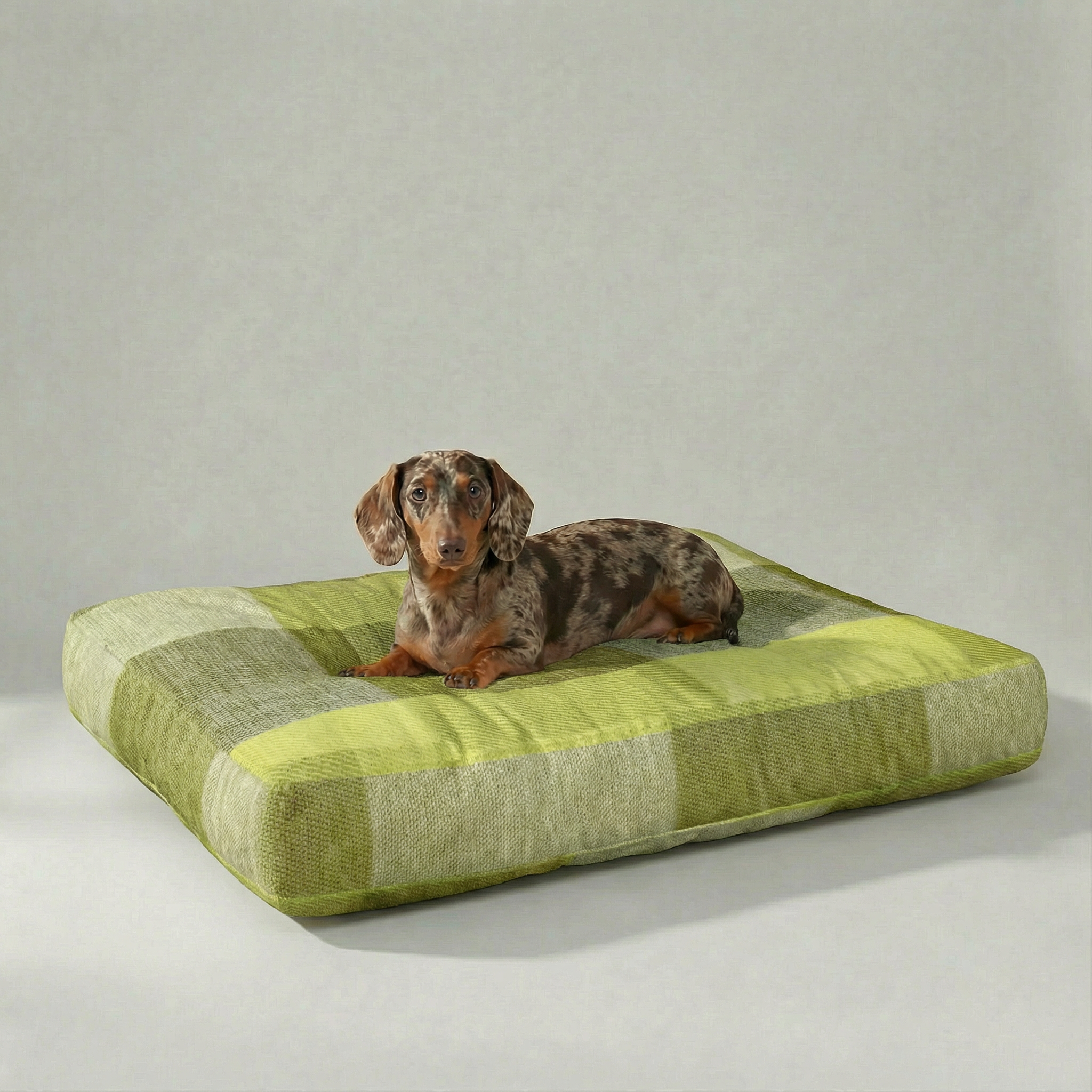 Cama para mascota gruesa y acolchada con acabado antimanchas Bath Verde
