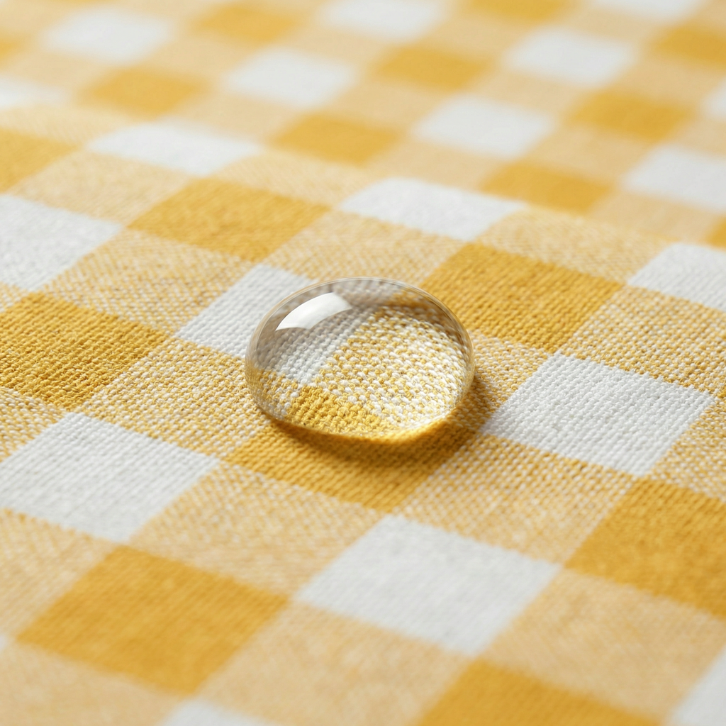 Cama para mascota gruesa y acolchada con acabado antimanchas Vichy Amarillo