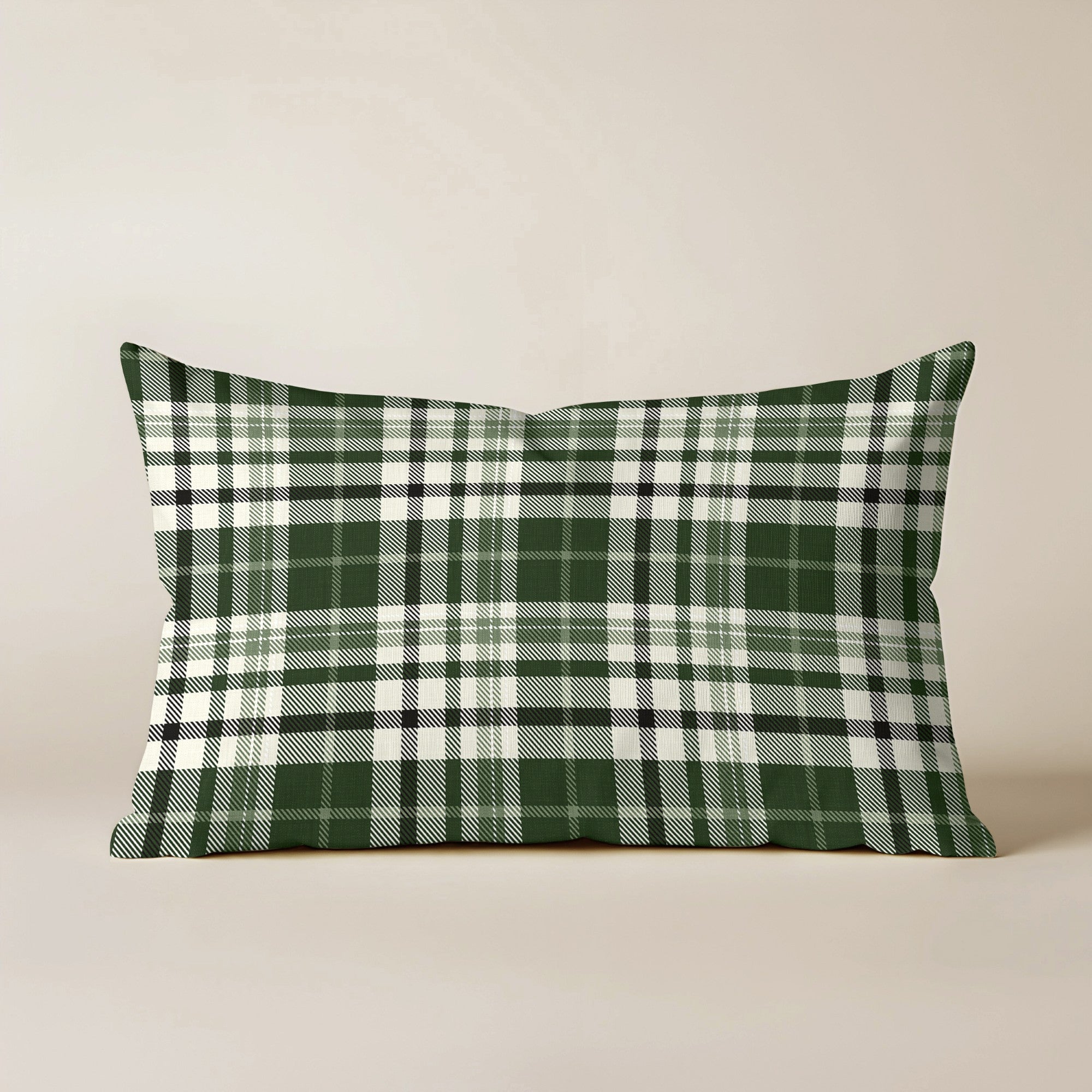 Funda de cojín Davis Green 30x50 cm 100% algodón