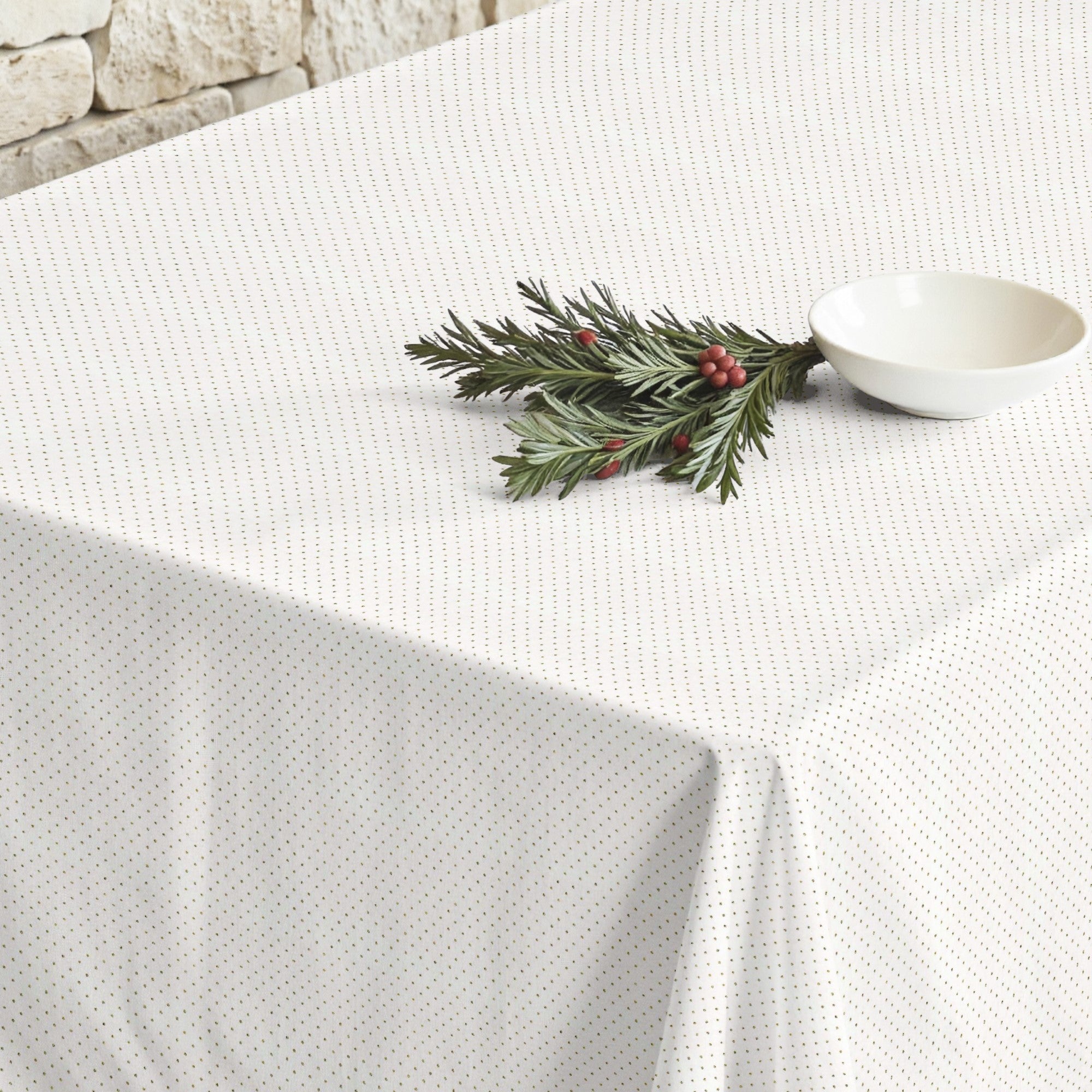 Mantel antimanchas Dots Gold