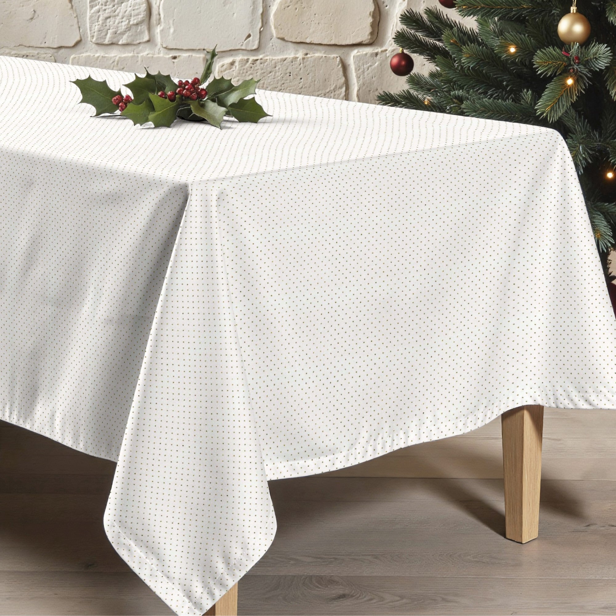 Mantel antimanchas Dots Gold