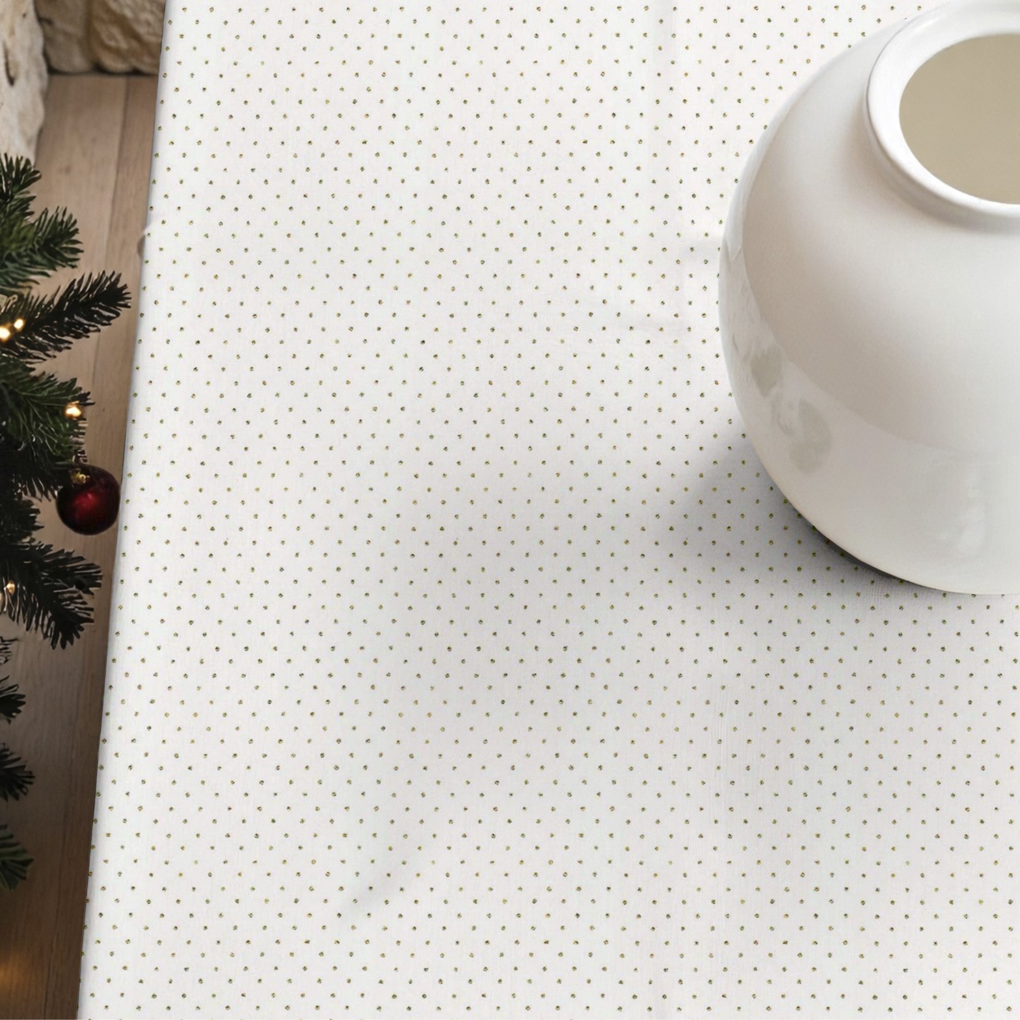 Mantel antimanchas Dots Gold