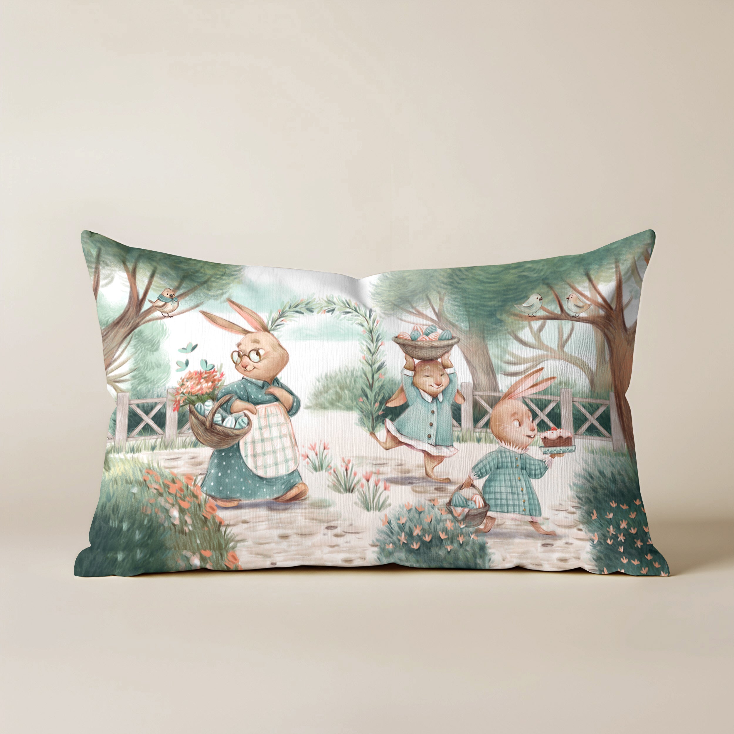 Funda de cojín Easter 1C 30x50 cm 100% algodón