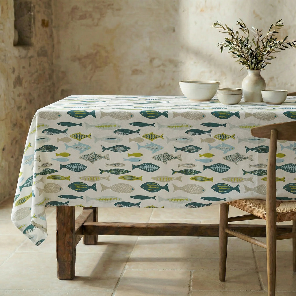 Mantel antimanchas 100% algodón Fishly