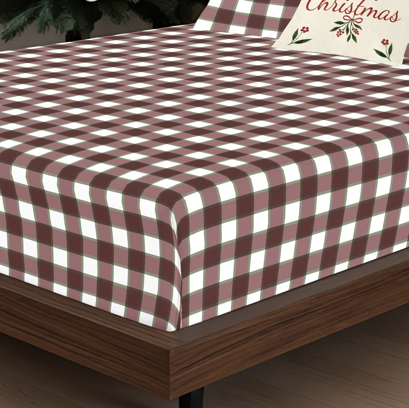 Juego de sábanas Xmas Vichy Grande 100% algodón