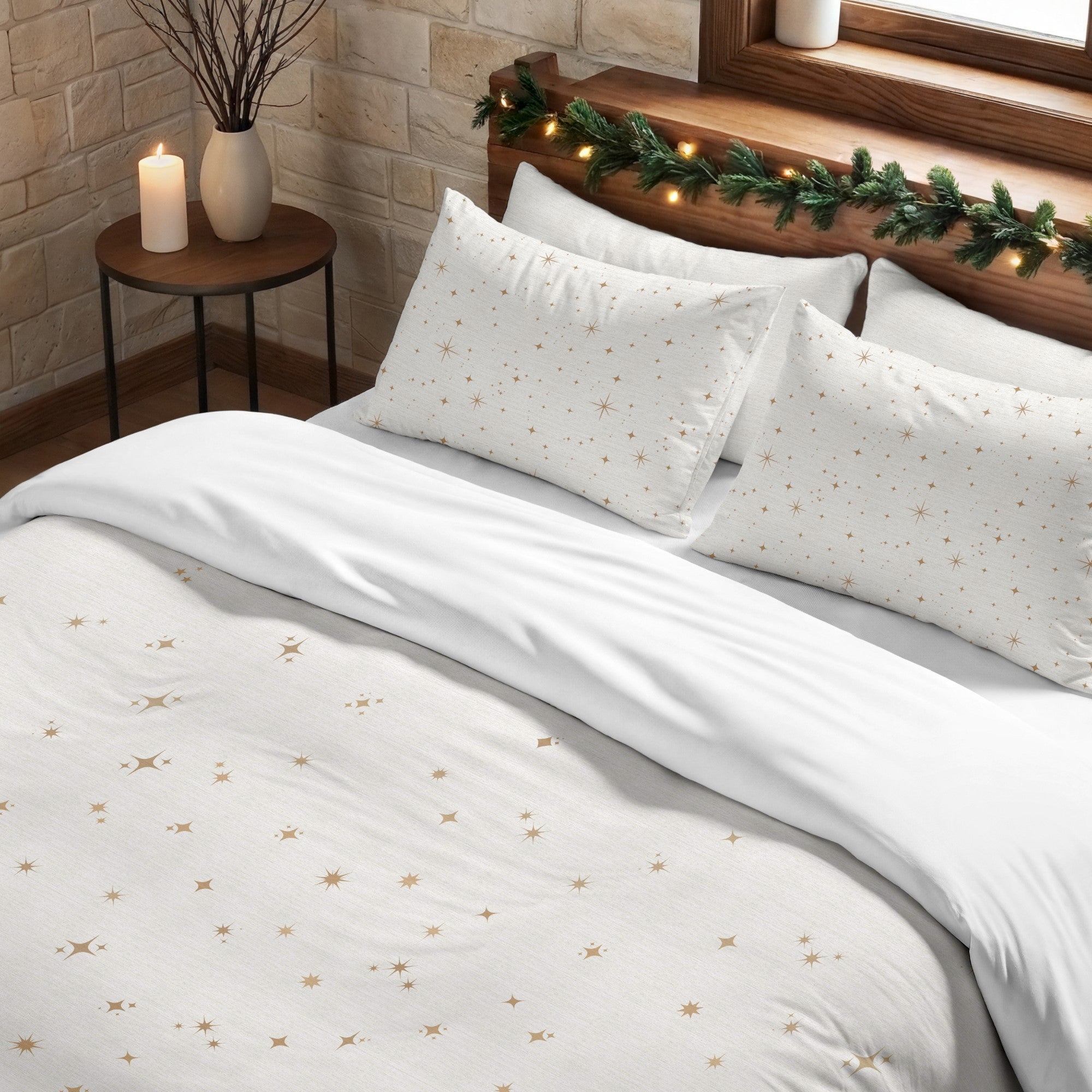 Funda nórdica con clicks Gold Stalit Sky