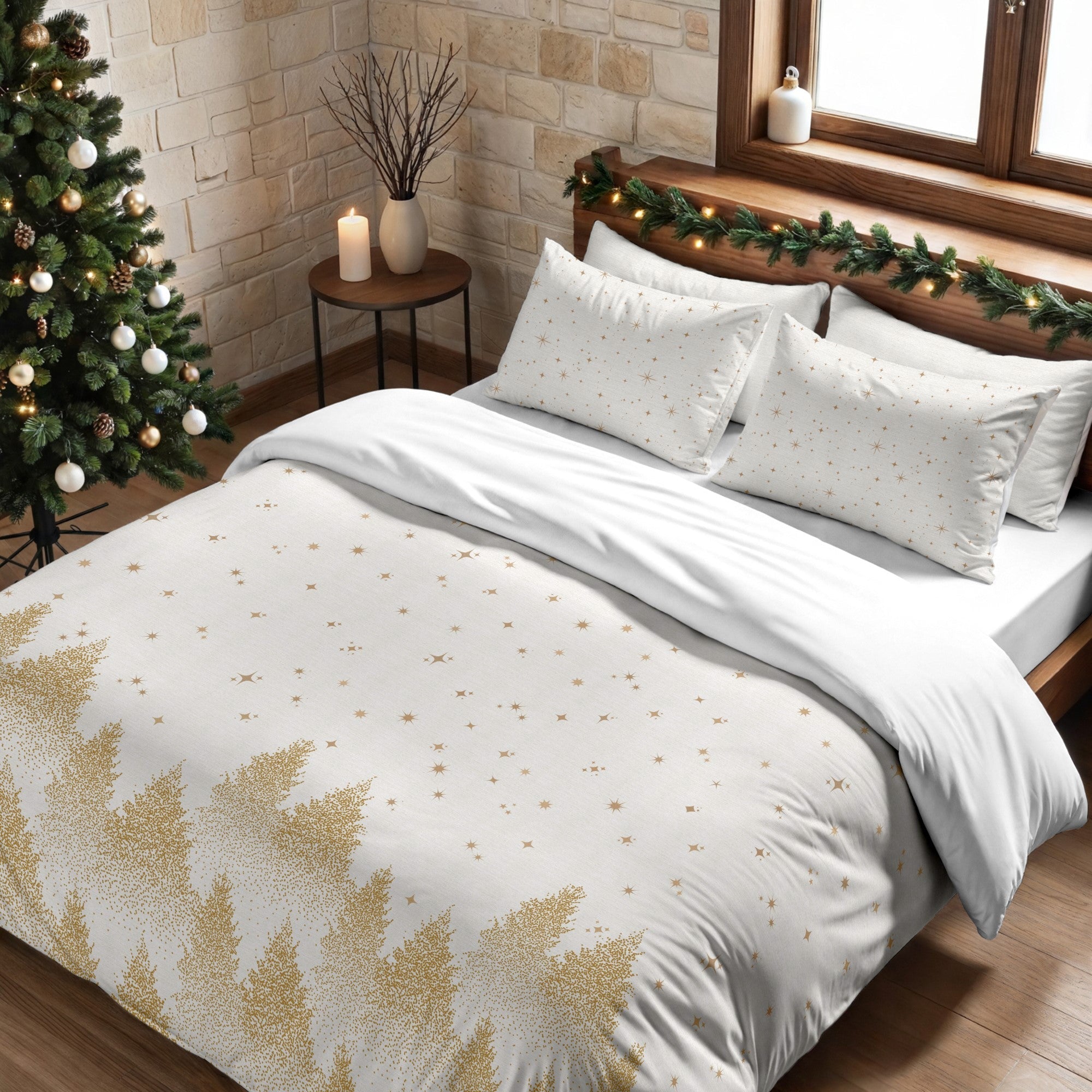 Funda nórdica con clicks Gold Stalit Sky