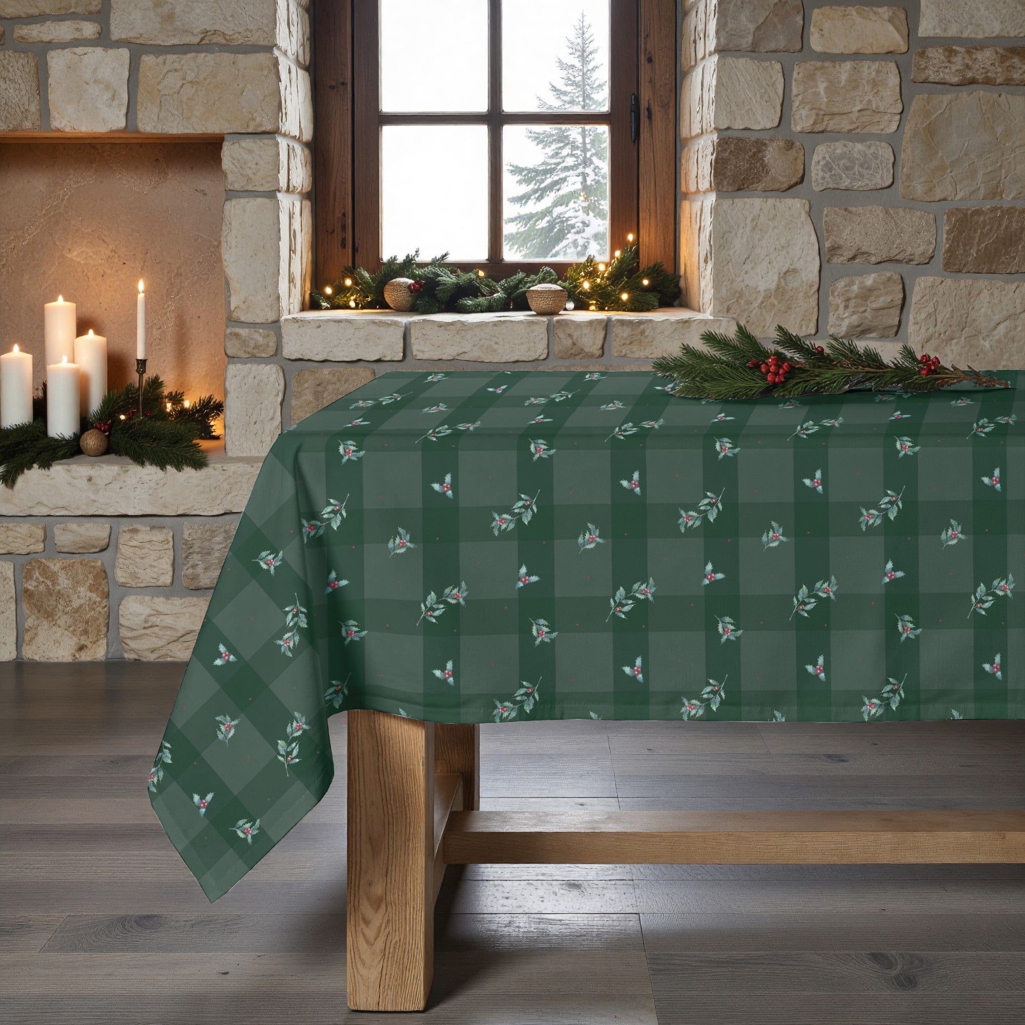 Mantel antimanchas Green Christmas 1