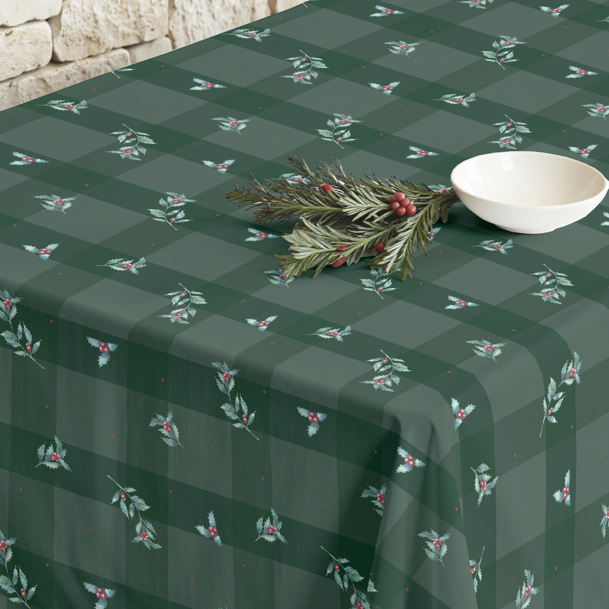 Mantel antimanchas Green Christmas 1