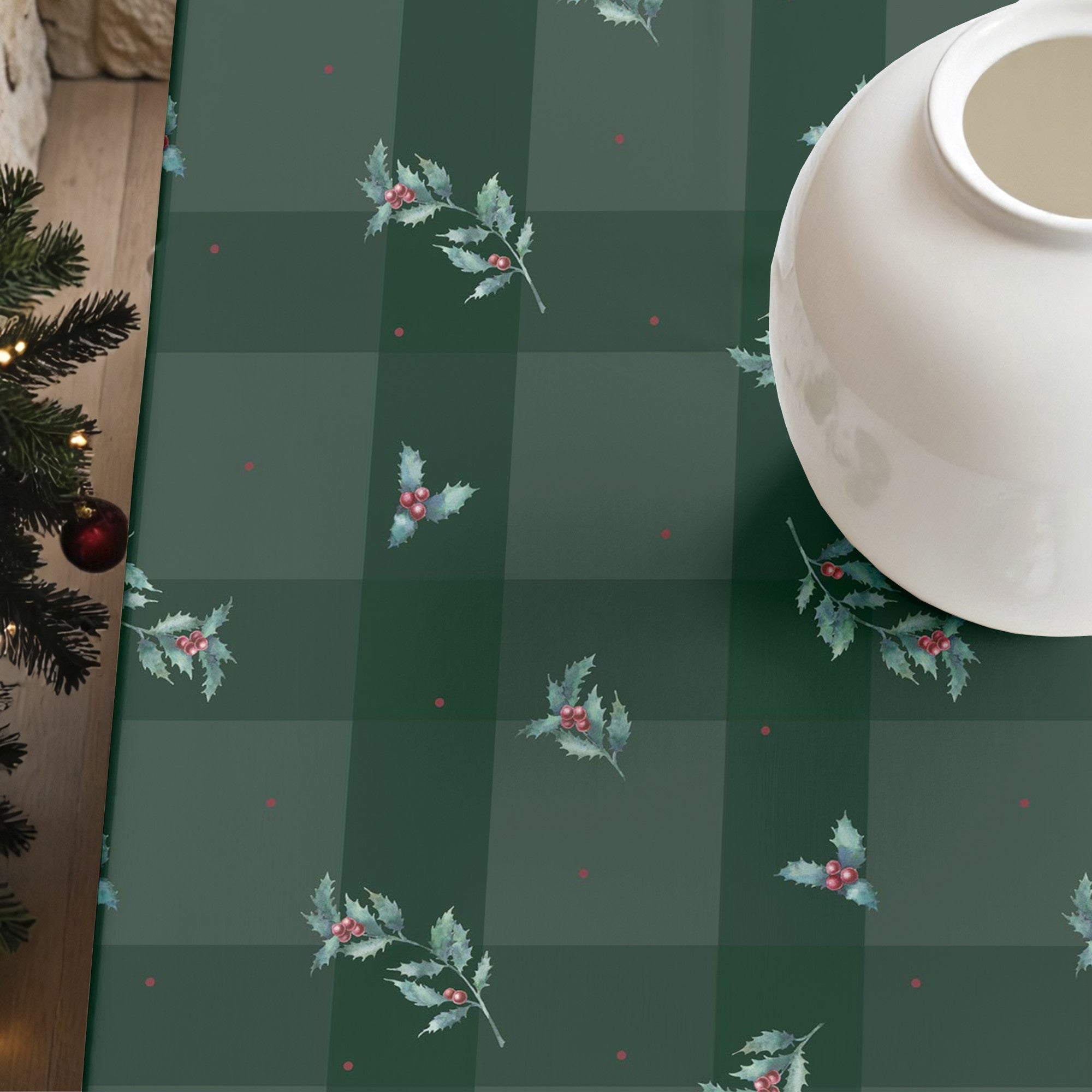 Mantel antimanchas Green Christmas 1