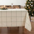 Mantel antimanchas 100% algodón Green windowpana 1225