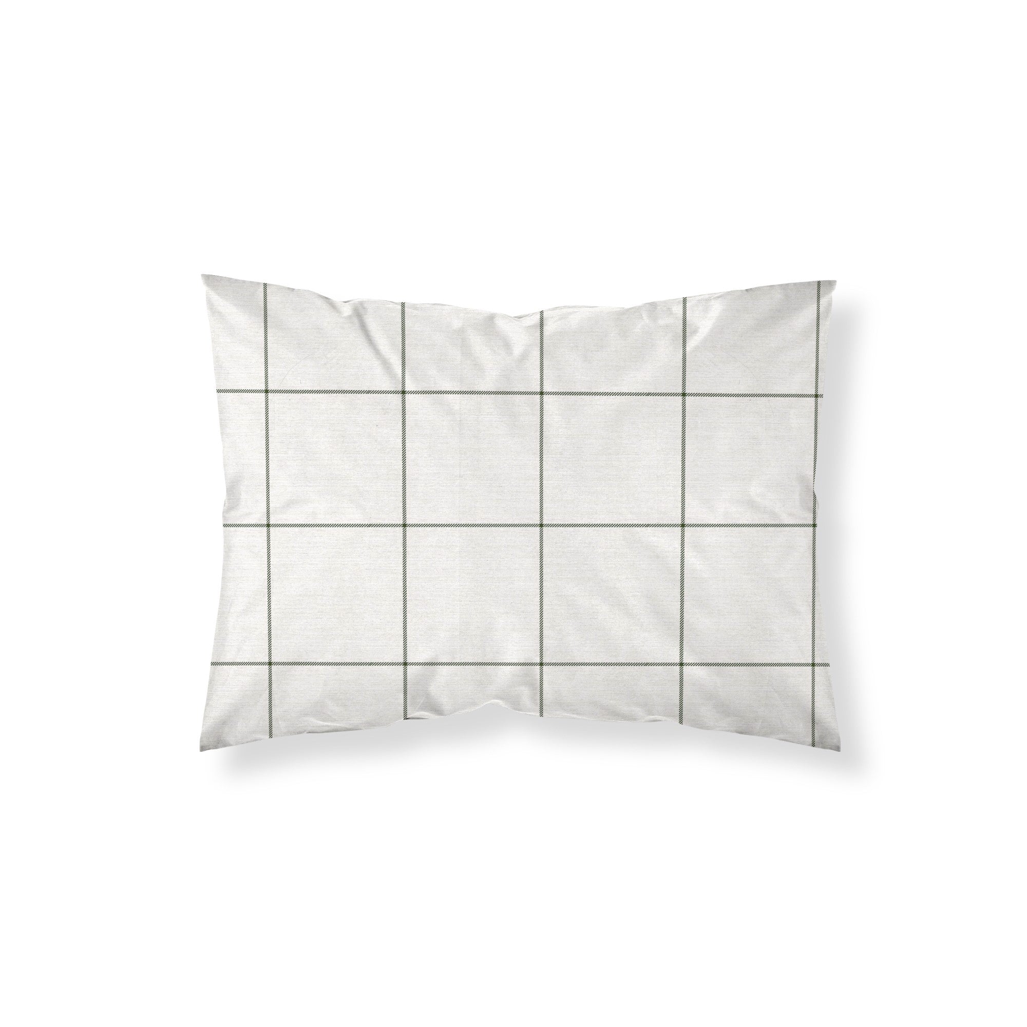 Funda de almohada Green Windowpana