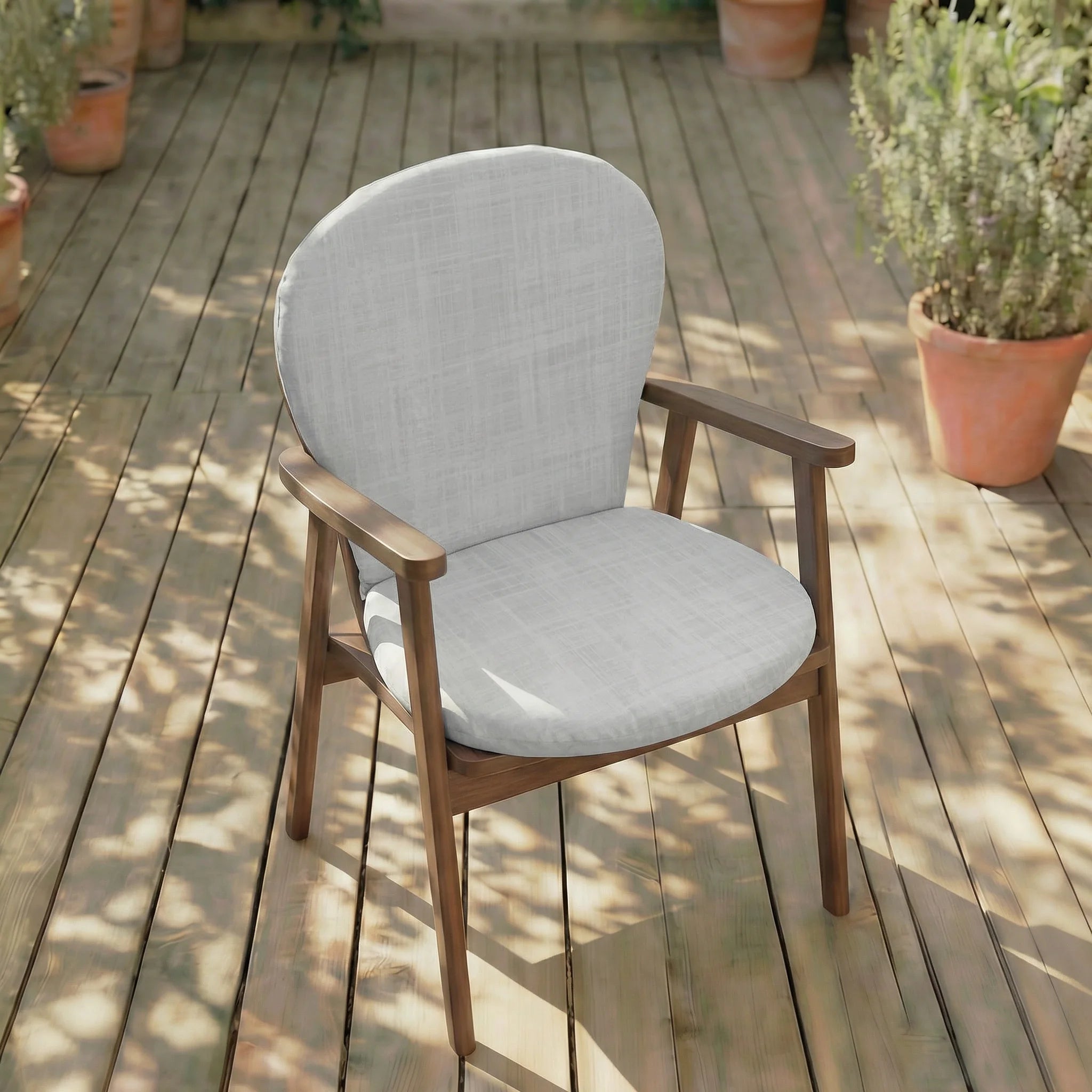 Cojín para silla de exterior Gris Medio
